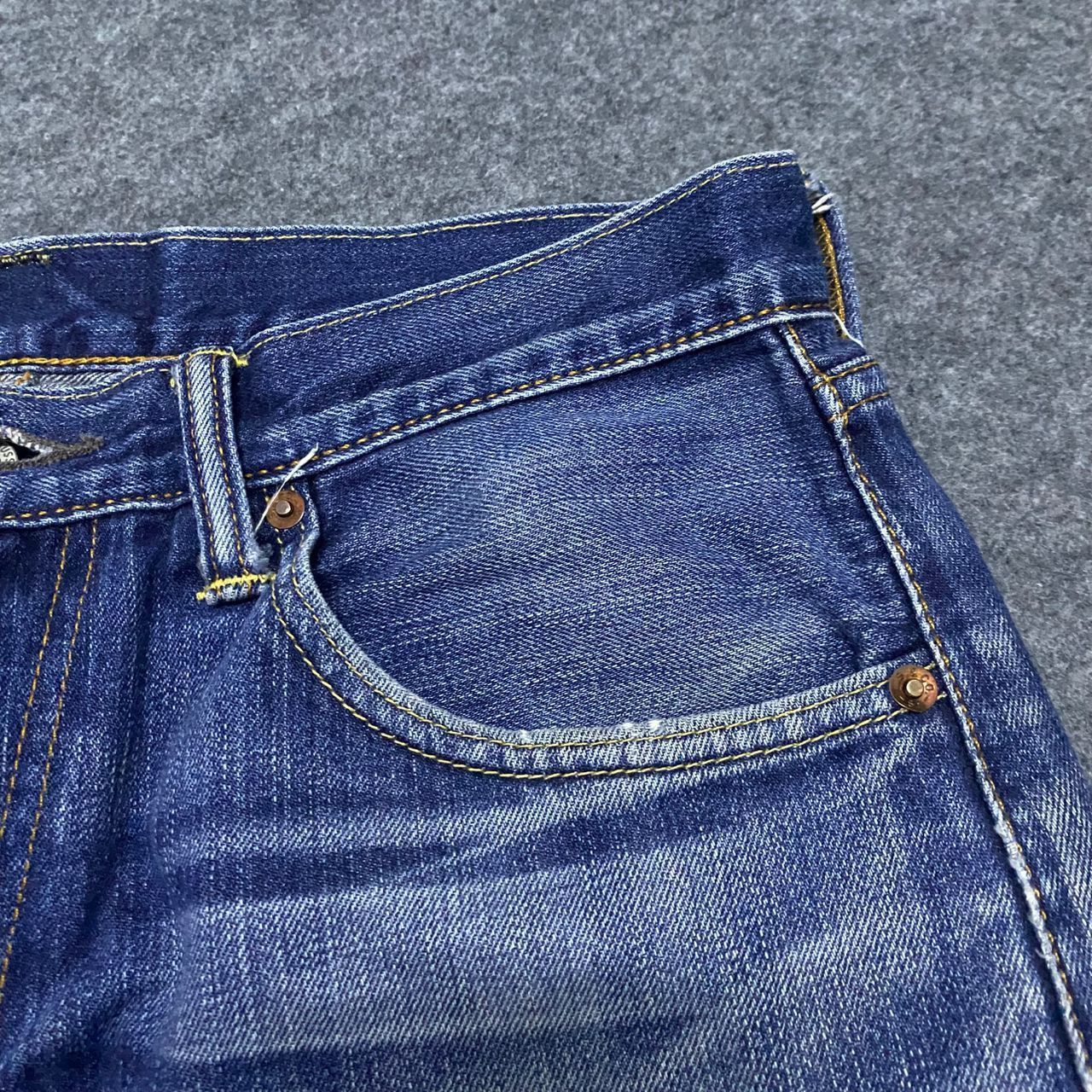 If Six Was Nine 💥Vintage Levis 503 Distressed Denim Kurt Cobain Style Size US 33 - 10 Thumbnail