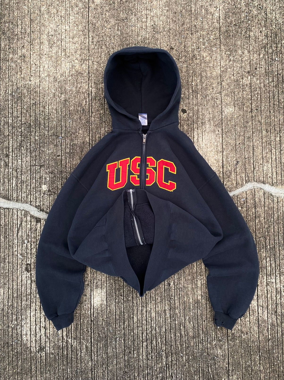 Pre-owned Russell Athletic X Vintage Usc Russell Athletic Hoodie In Black