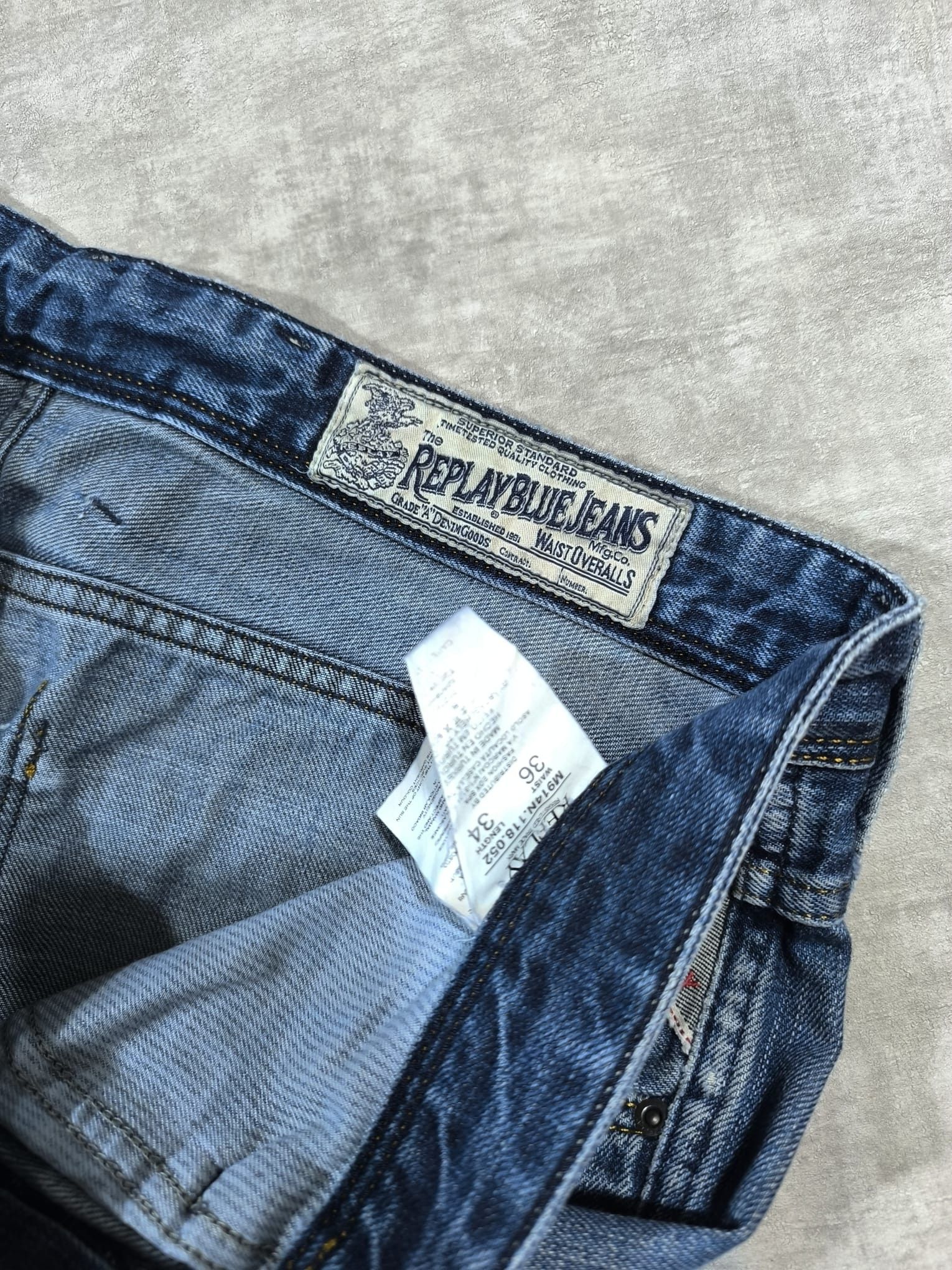 Replay vintage faded grunge distressed replay jeans Size US 36 / EU 52 - 4 Thumbnail