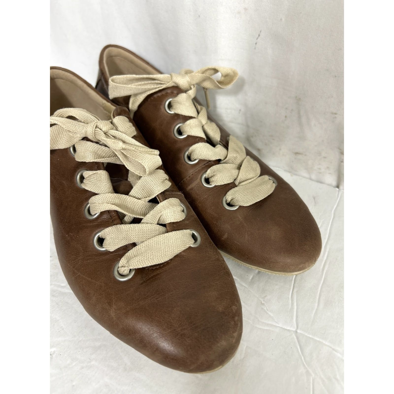 Ecco ECCO Chase Tie Sneaker Leather Low Top Brown Womens 5.5 US 36 EU Shoes Lace Up Size M / US 6-8 / IT 42-44 - 2 Thumbnail