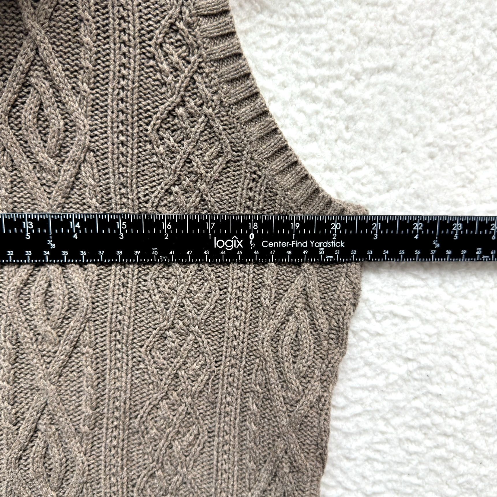 Vintage Y2K Vintage Turtleneck Vest Sweater Top L Cable Knit Chunky Fairy Grunge Hoodie? Size L / US 10 / IT 46 - 3 Thumbnail