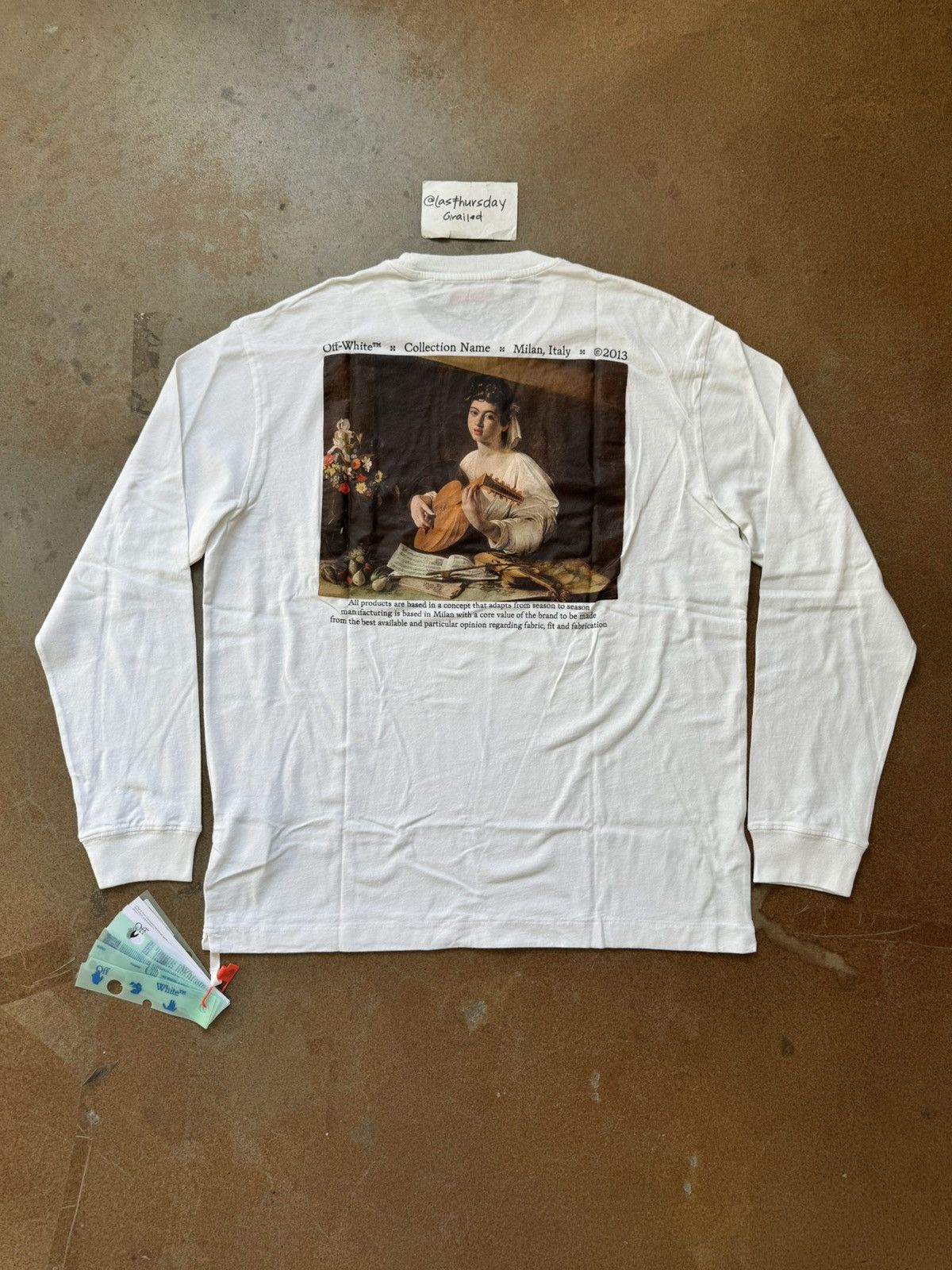 Off-White Off-White Caravaggio Lute Skate L/S Tee White XXS | Grailed