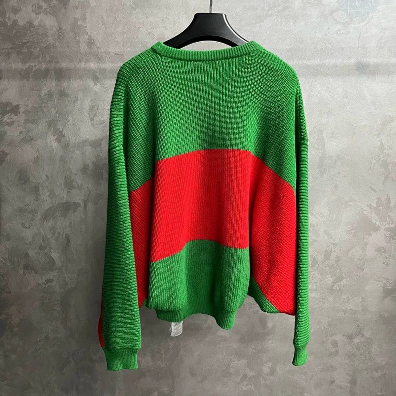 Gucci Gucci Red and green striped color-blocked knitted pattern Size US L / EU 52-54 / 3 - 6 Thumbnail