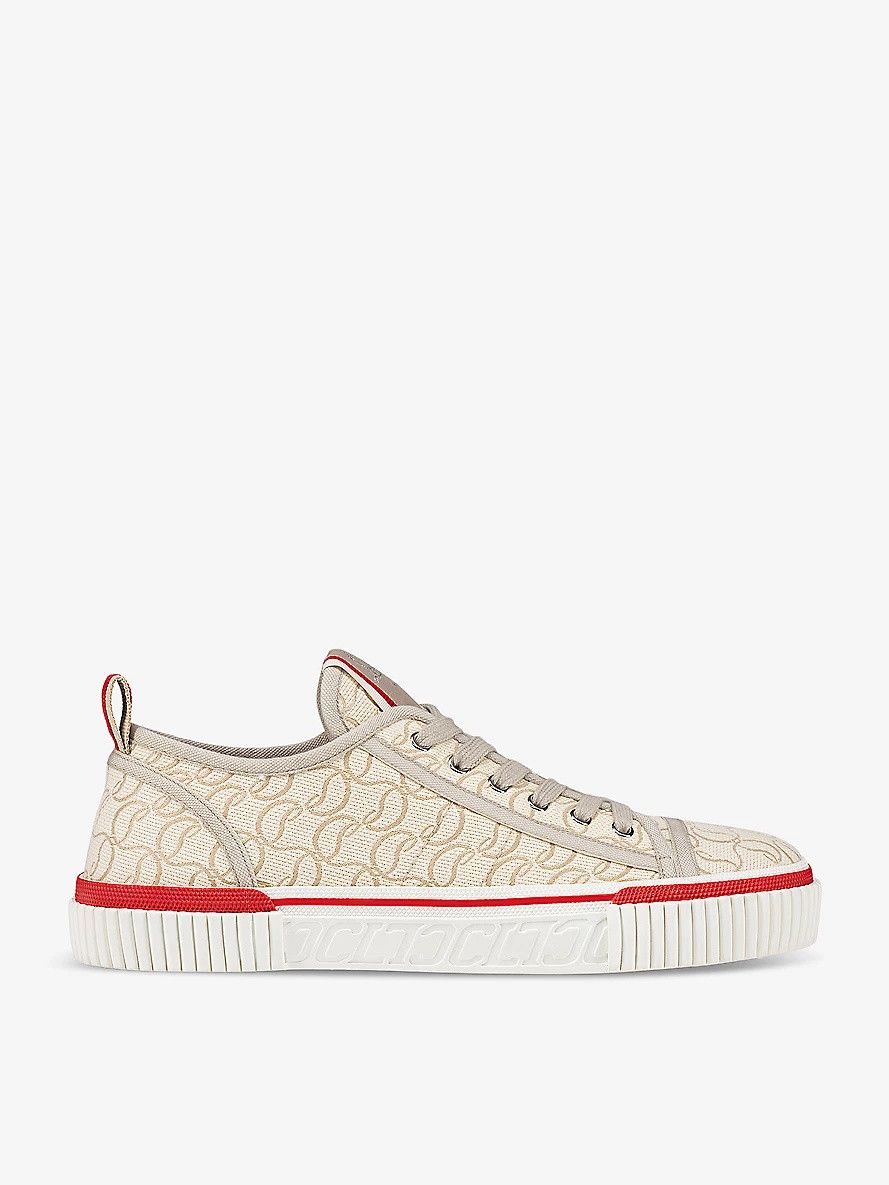 Christian Louboutin o1s1wg110925 Sneakers in Beige Size US 7 / IT 37 - 2 Thumbnail