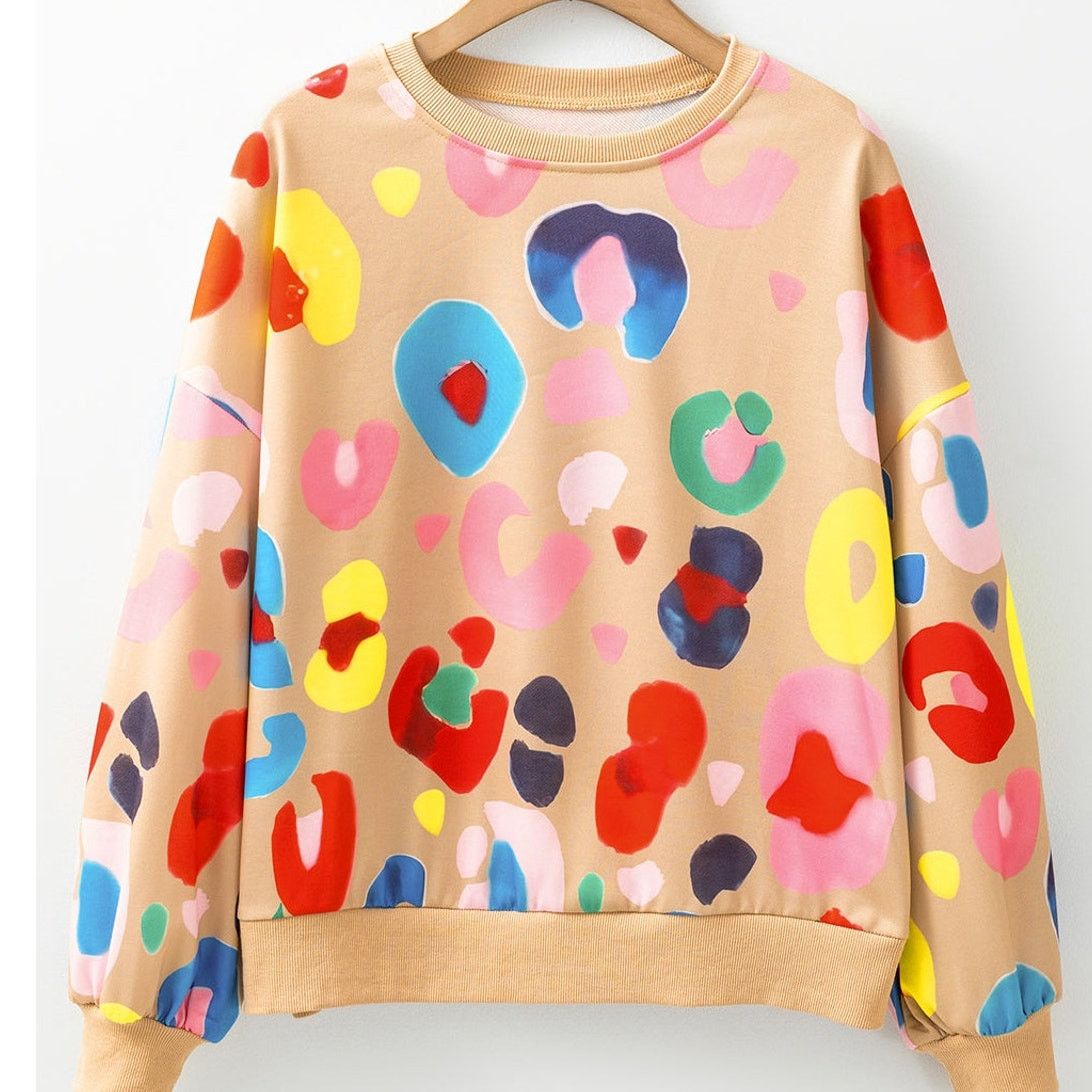Other Multicolor Leopard Printed Drop Shoulder Pullover Sweatshirt Size L / US 10 / IT 46 - 5 Thumbnail