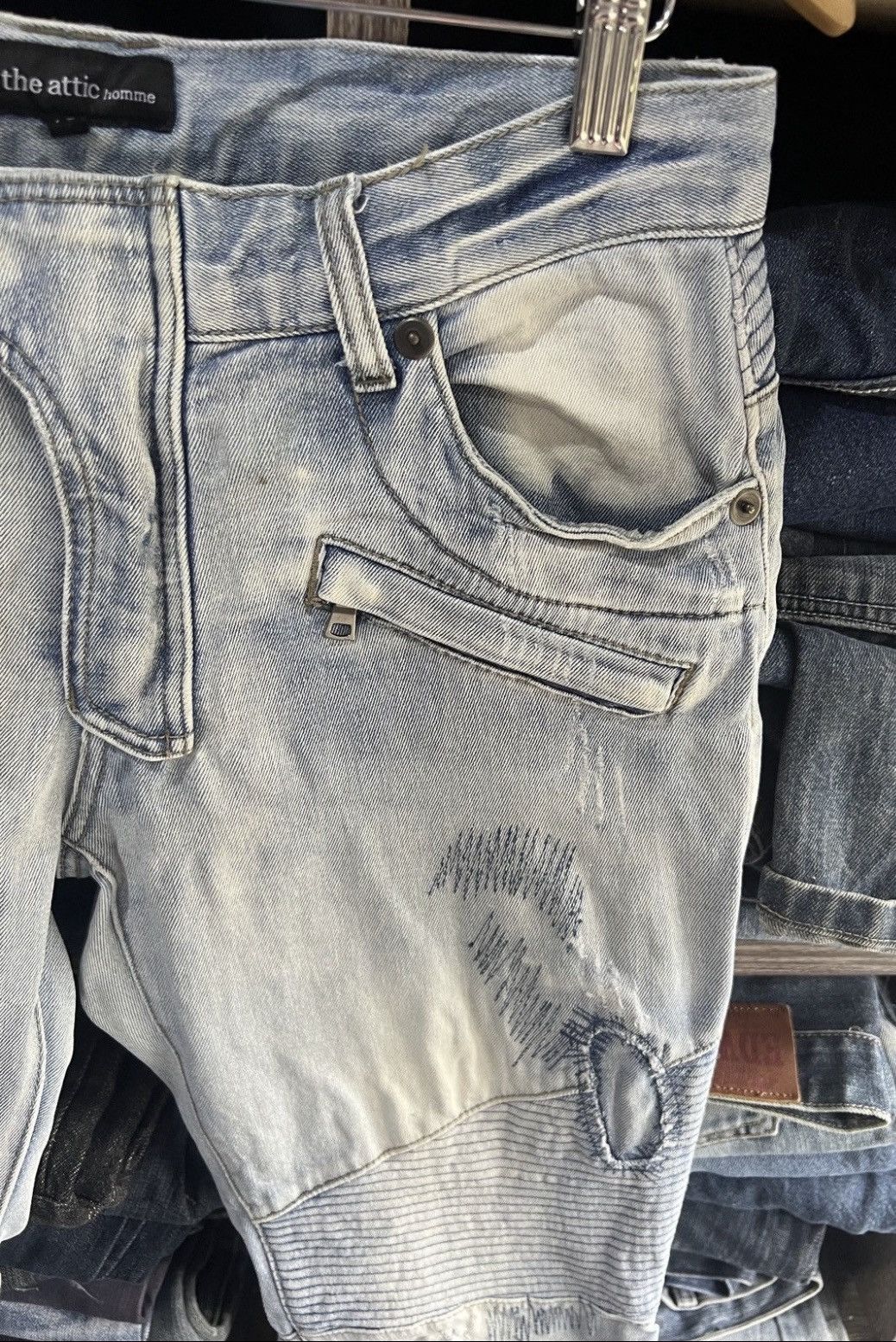 In The Attic 🔥Rare In The Attic Homme Biker Denim Size US 33 - 11 Thumbnail