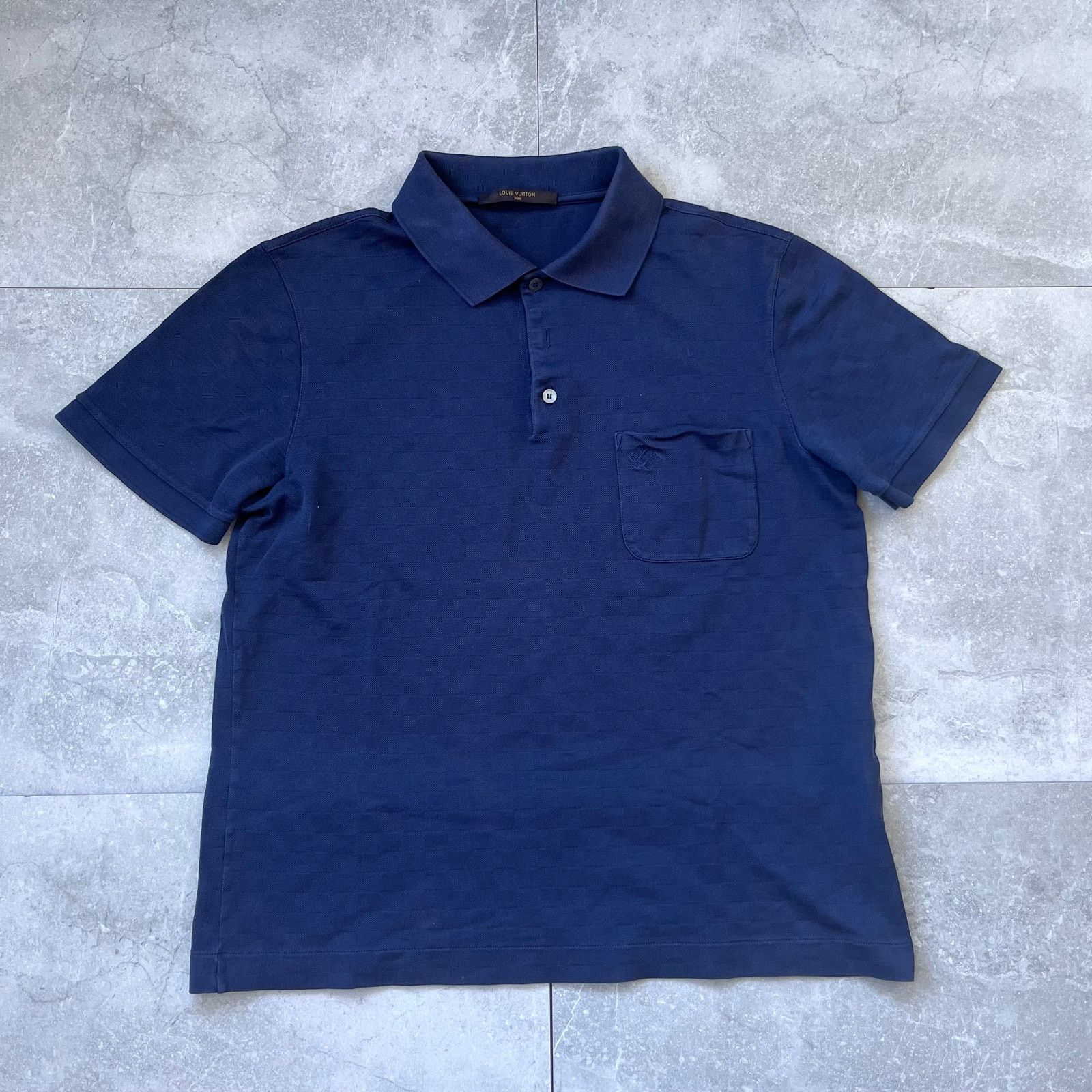 Louis Vuitton Louis Vuitton Men’s Blue Monogram Polo Shirt – Size L Size US L / EU 52-54 / 3 - 1 Thumbnail