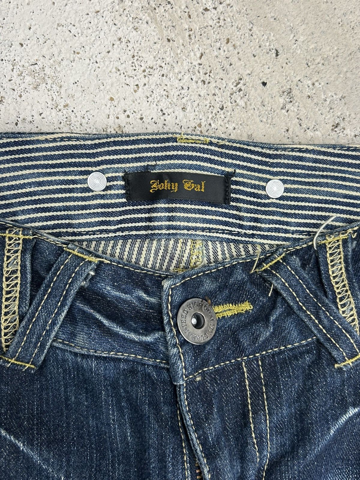 Hysteric Glamour Vintage Flared Jeans Patches Whiskering Mud Washed Size US 31 - 13 Thumbnail