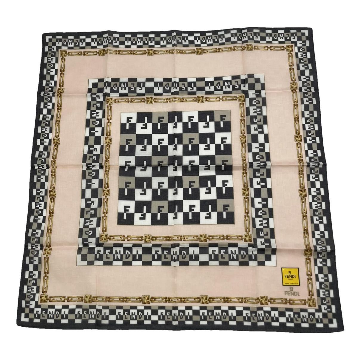 Fendi Brown Silk Scarf Size ONE SIZE - 1 Thumbnail