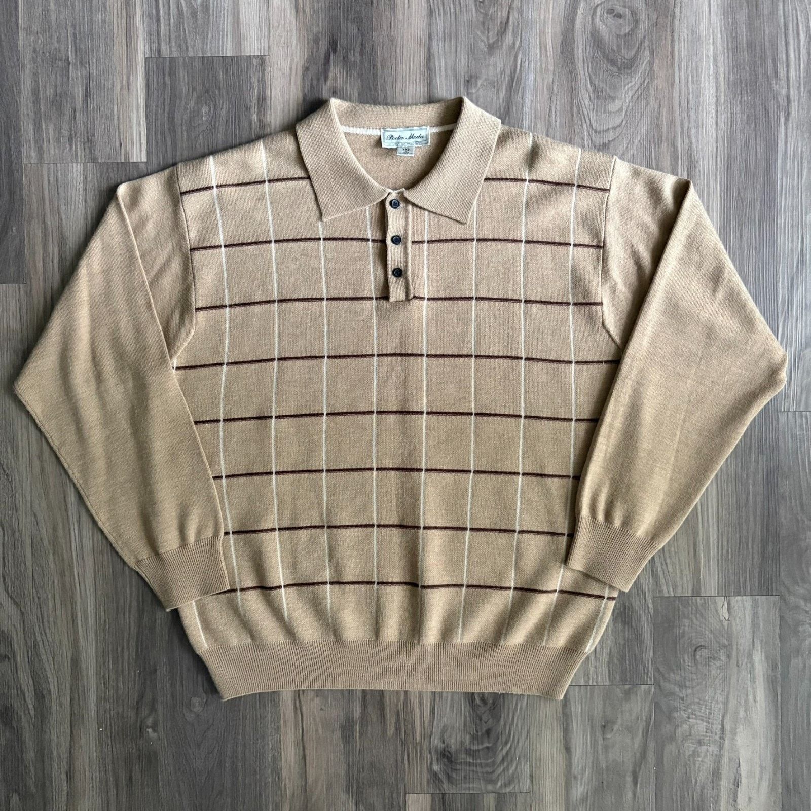 Vintage Poeta Moda Sweater Men's Size L Patterned Vintage Wool Blend Size US L / EU 52-54 / 3 - 2 Thumbnail