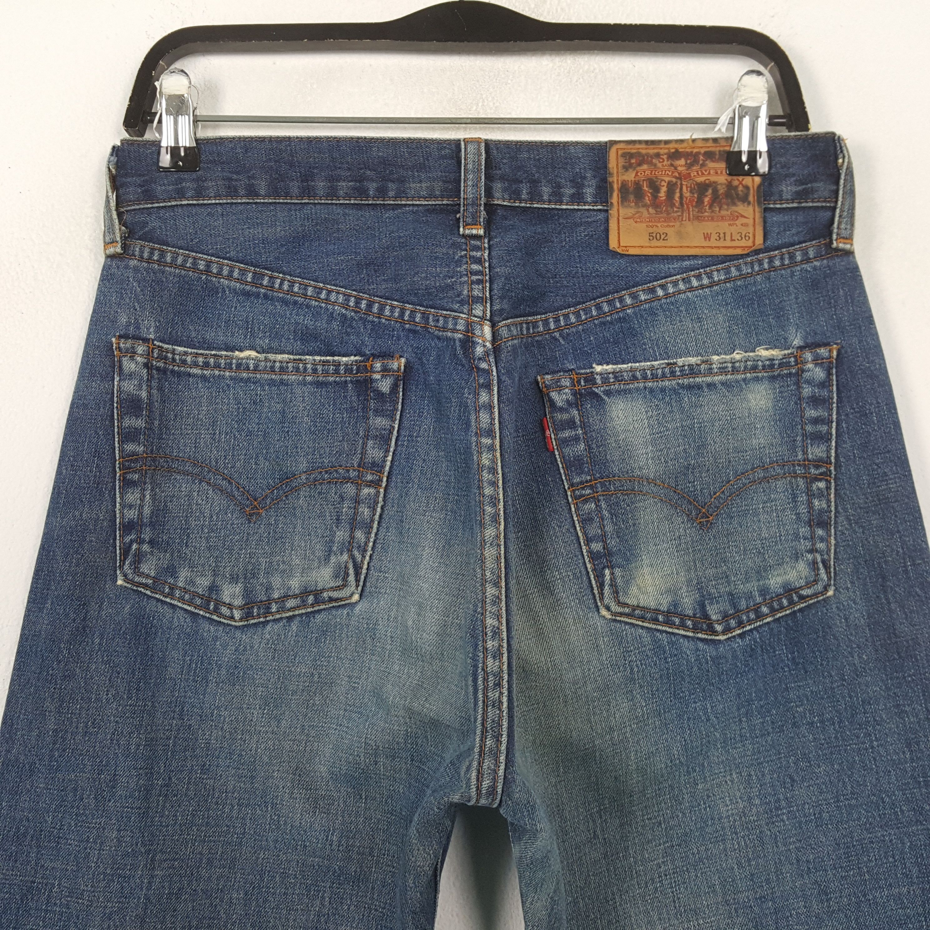 Levi's Levis 502 Big E Selvedge Streetwear Style Jeans RR13 Size US 29 - 5 Thumbnail