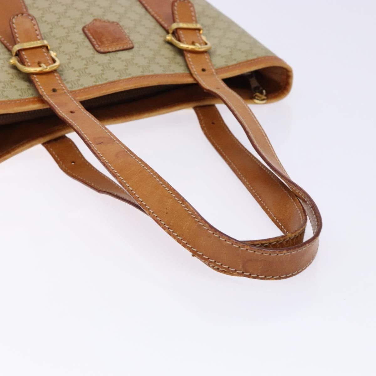 Celine CELINE Macadam Canvas Tote Bag Beige Gold Size ONE SIZE - 7 Thumbnail
