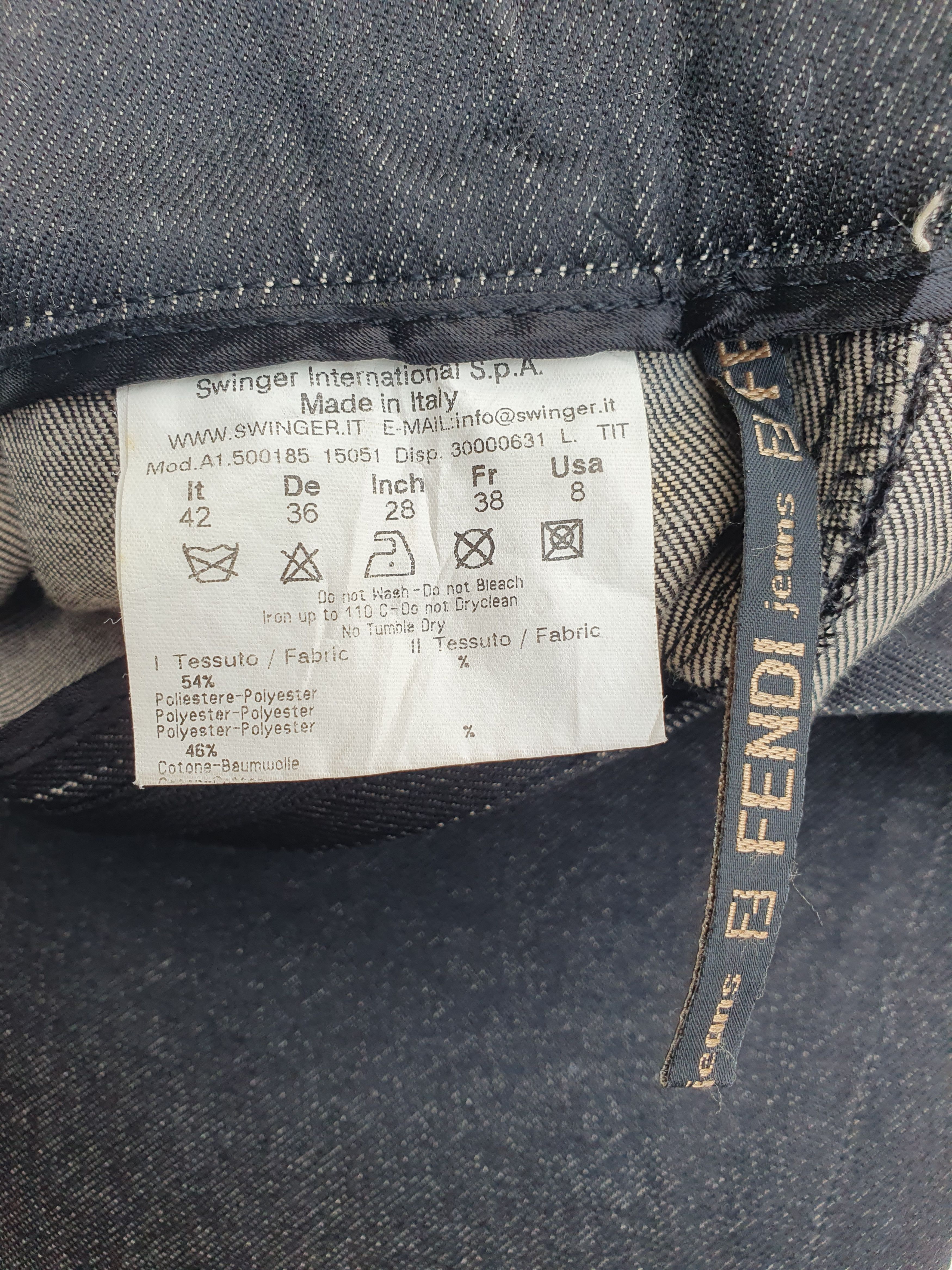 Fendi 1990s Flared Jeans Size 28" / US 6 / IT 42 - 5 Thumbnail