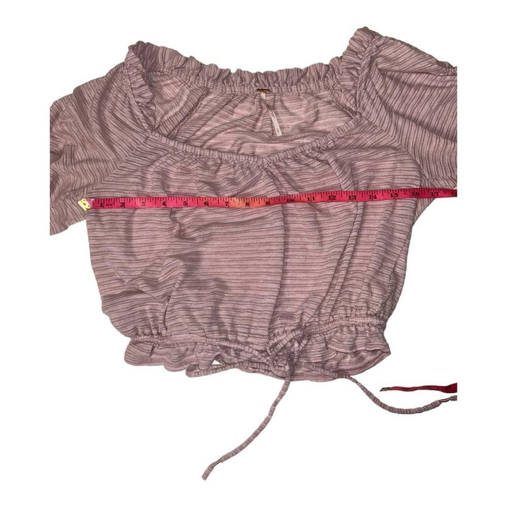 Free People Free People l Pink Striped Dorothy Ruched Puff Sleeve Small Size S / US 4 / IT 40 - 4 Thumbnail