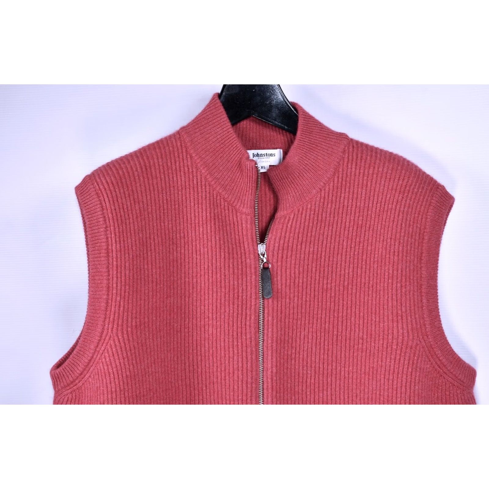 Johnstons Of Elgin Johnstons of Elgin Sweater XL Pullover Woman High Neck, Ribbed, 75% Lambswool 25% Angora, Pink, GIRLS? Size XL / US 12-14 / IT 48-50 - 6 Thumbnail