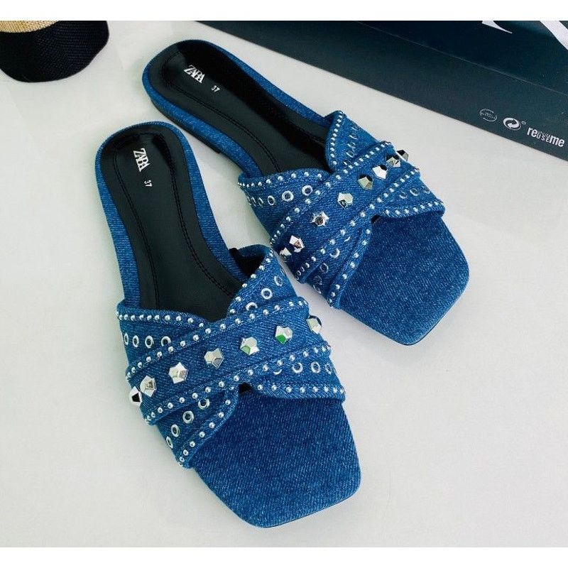 Zara ZARA Square Toe Flats NWT Size US 8 / IT 38 - 1 Thumbnail