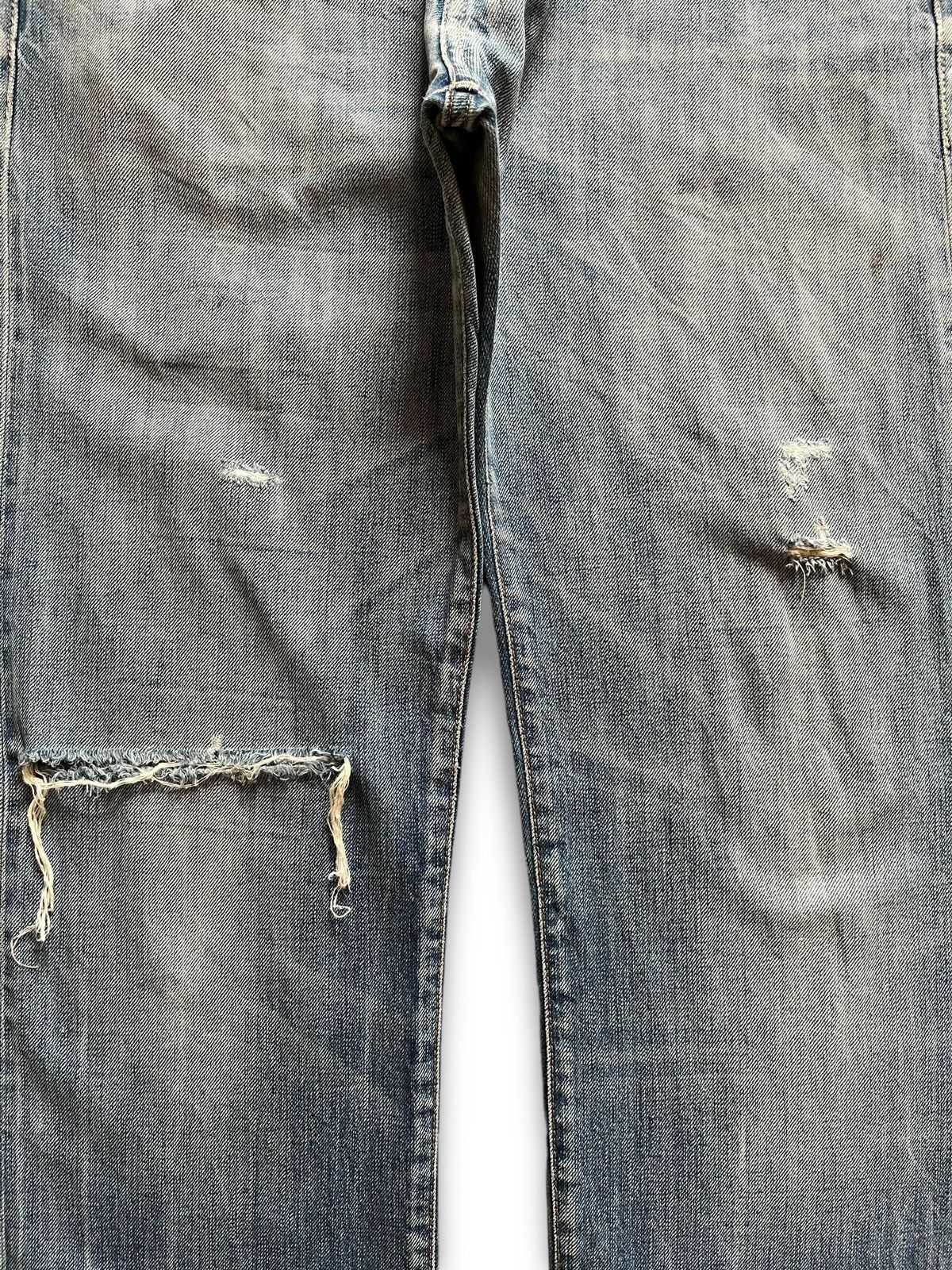 Replay Vintage Replay Selvedge Faded Wash Distressed Loose Jeans Size US 33 - 6 Thumbnail