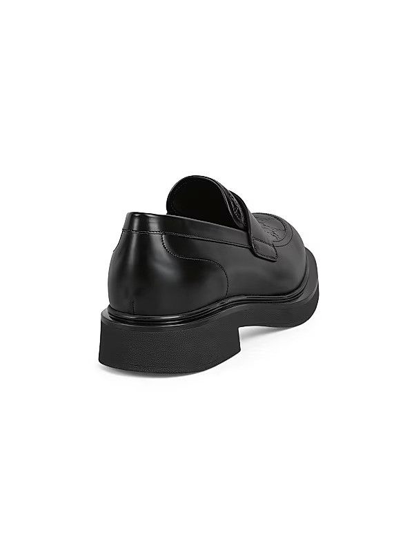 Gucci os11x0526 Enki GG Leather Platform Loafers in Black Size US 7.5 / EU 40-41 - 2 Thumbnail