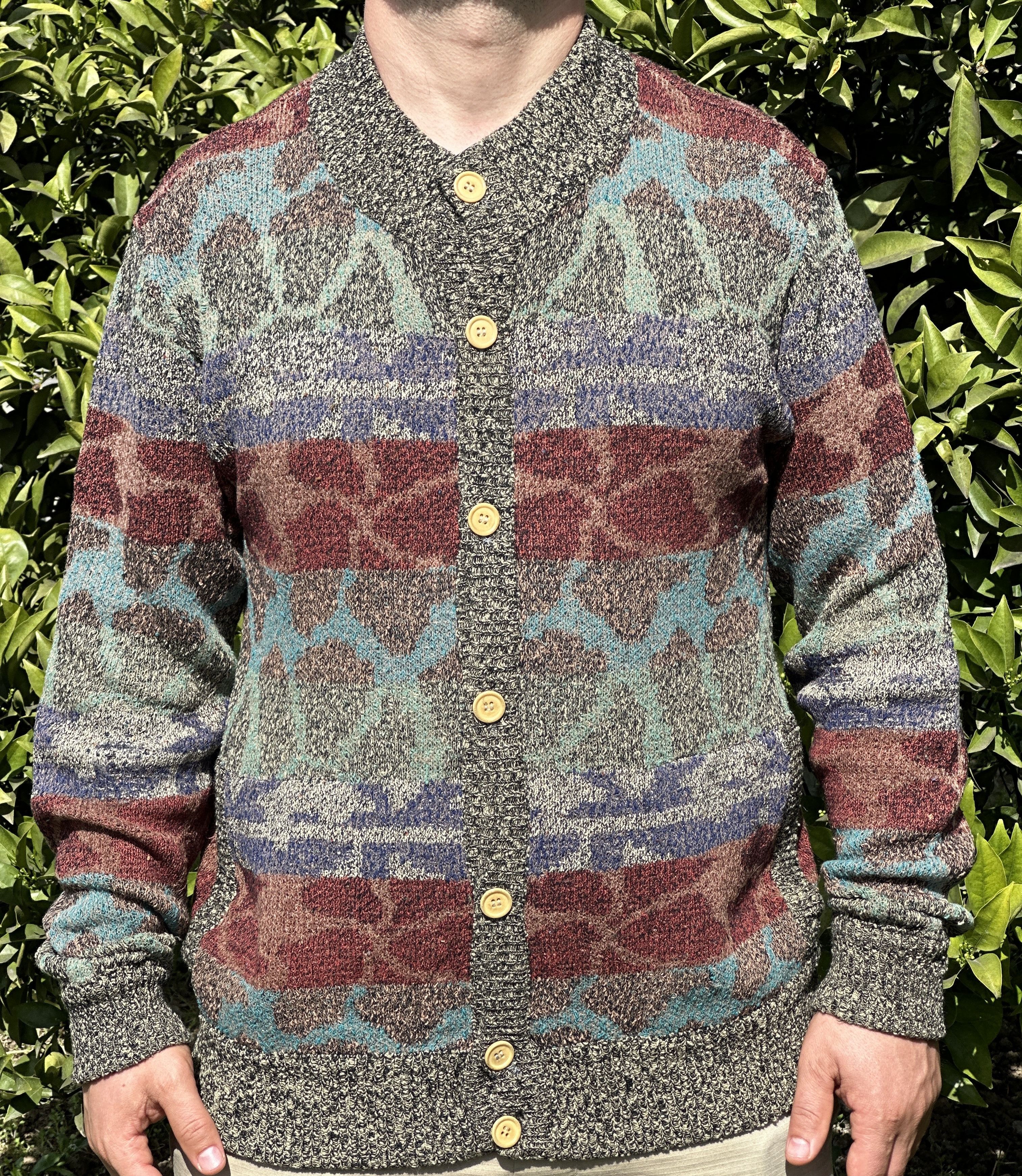 Missoni Missoni Uomo Cardigan 3D Knit DNA Retro Sweater Size L Size US L / EU 52-54 / 3 - 4 Thumbnail