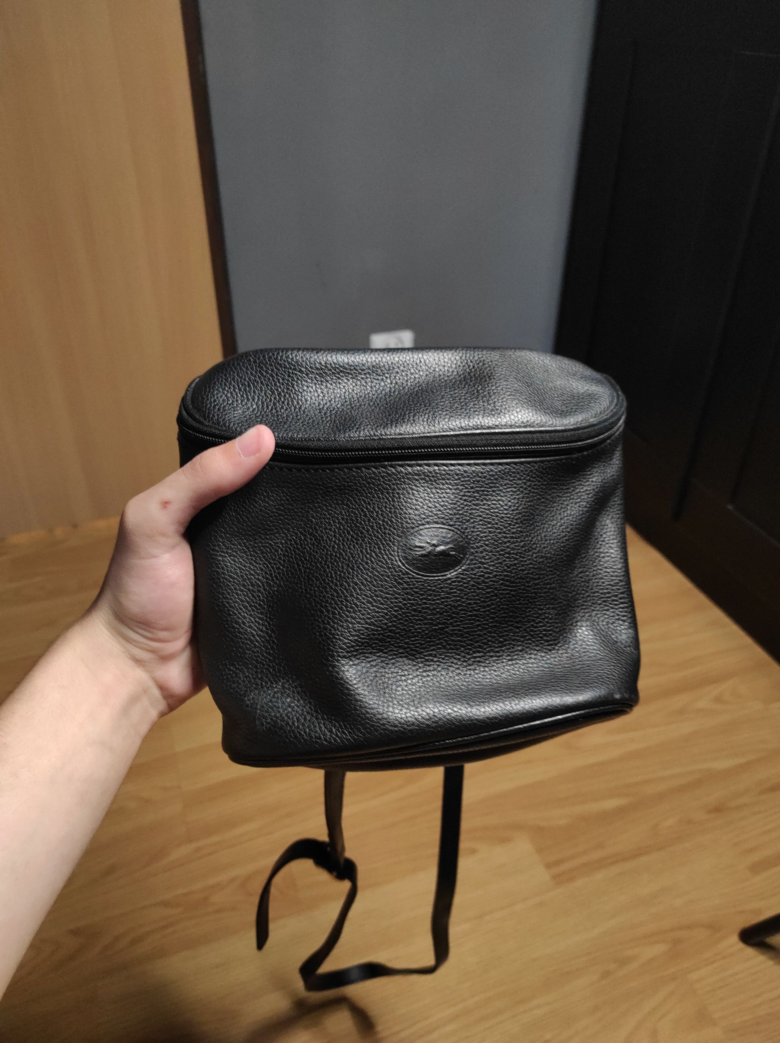 New! Longchamp Leather Shoulder Bag in Black, Women's