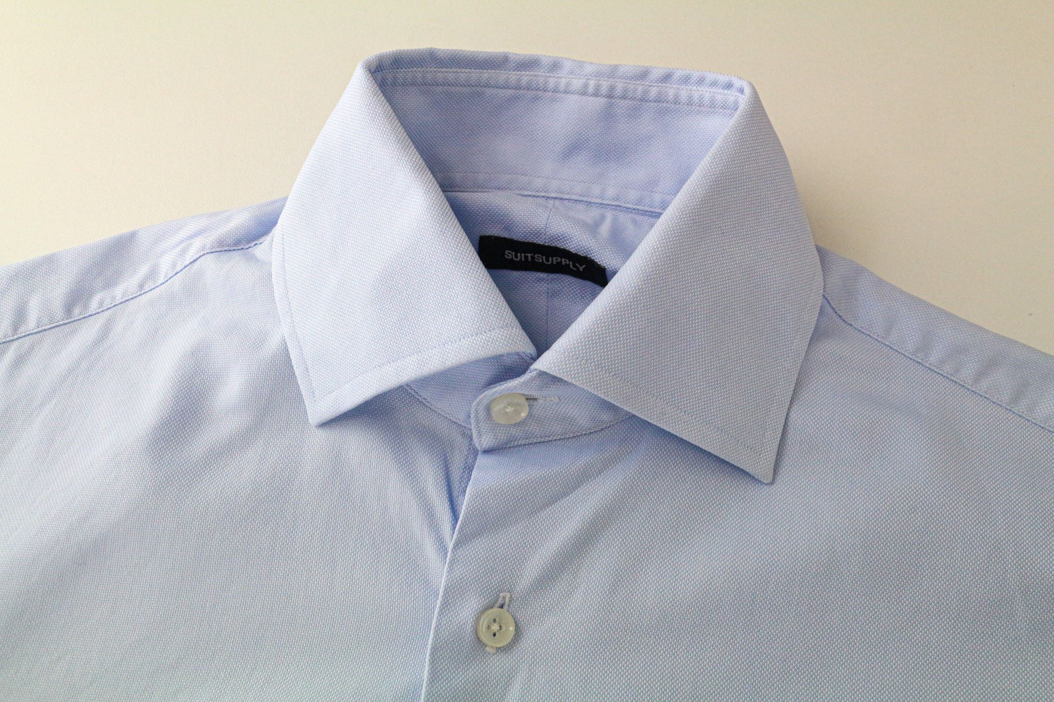 Suitsupply 36/14 Blue Cotton Button-Up Long Sleeve Shirt 79088 Size 36R - 3 Thumbnail