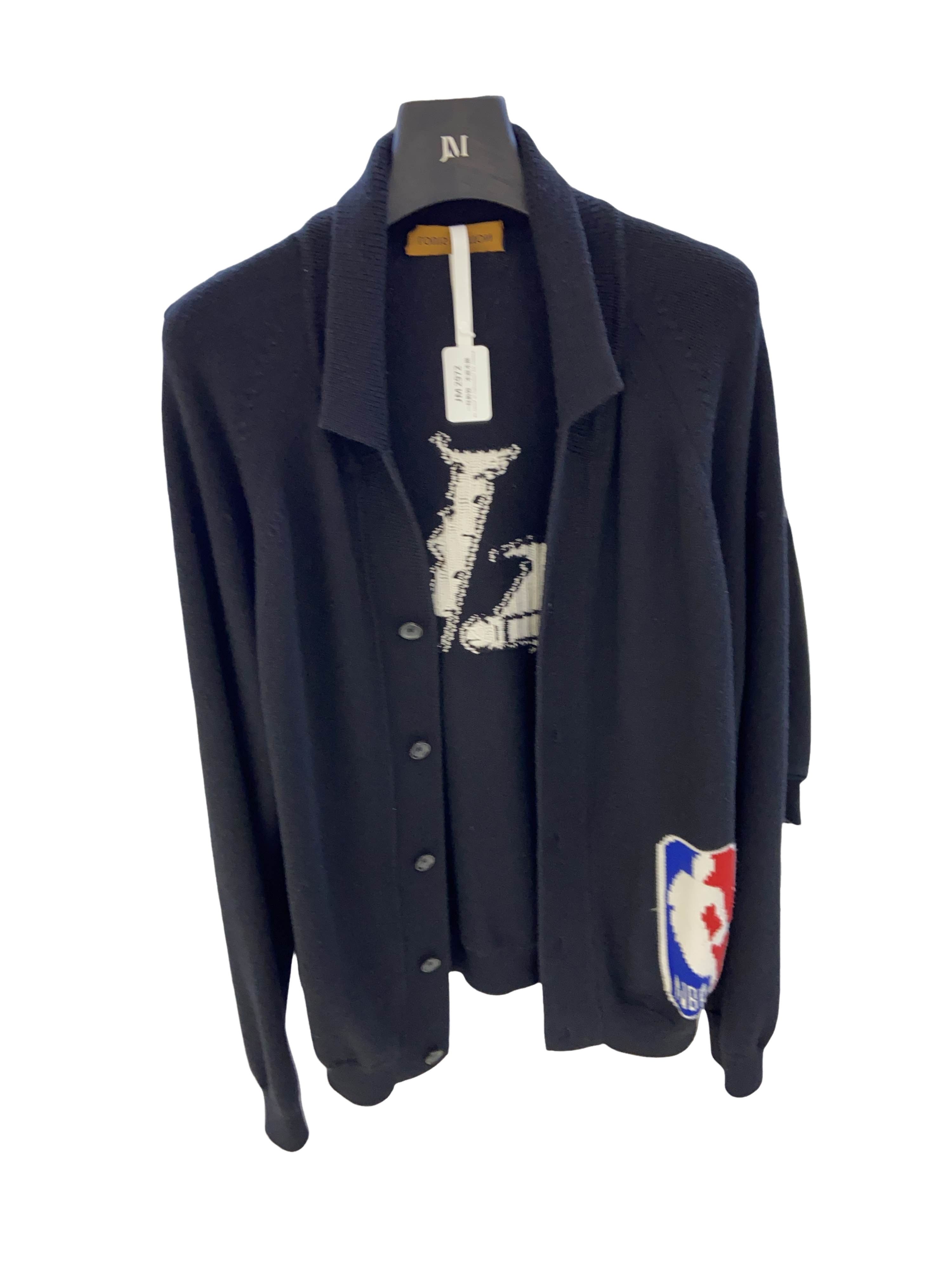 Louis Vuitton Louis Vuitton's latest black NBA knit logo cardigan
