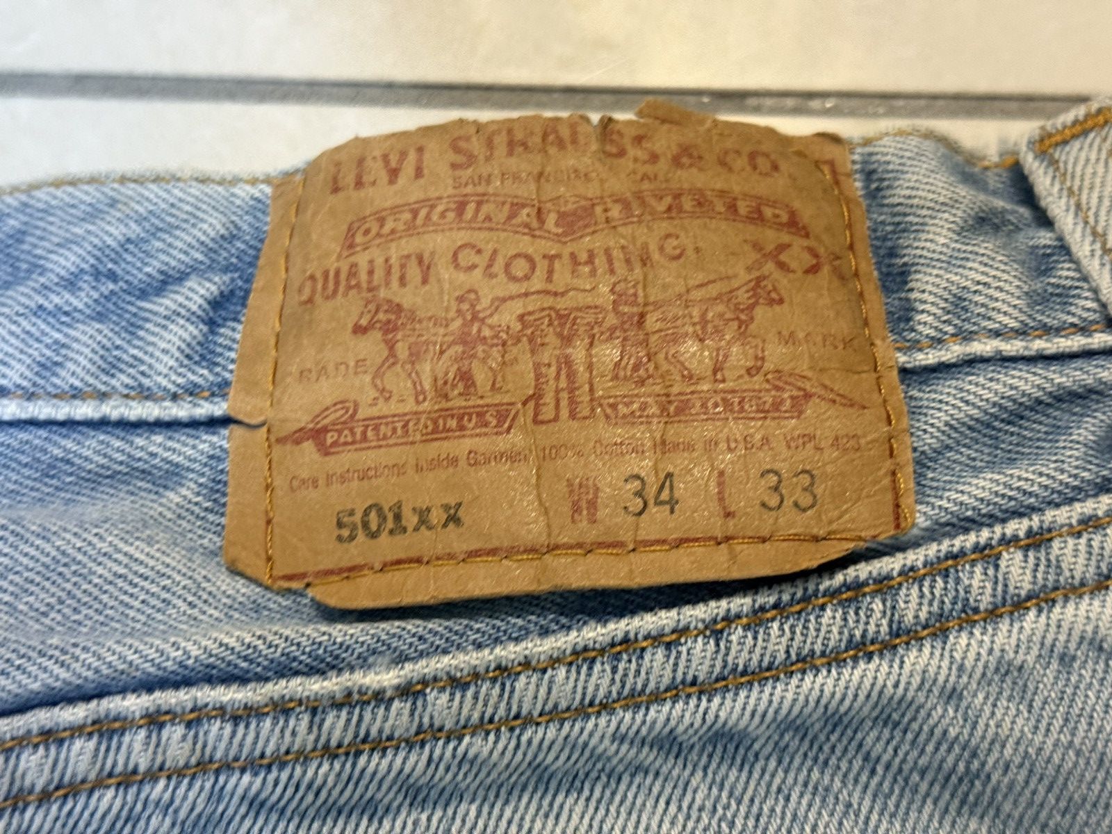 Levi's Distressed Vintage 90s Levi’s 501 Denim Jeans Size US 31 - 8 Thumbnail