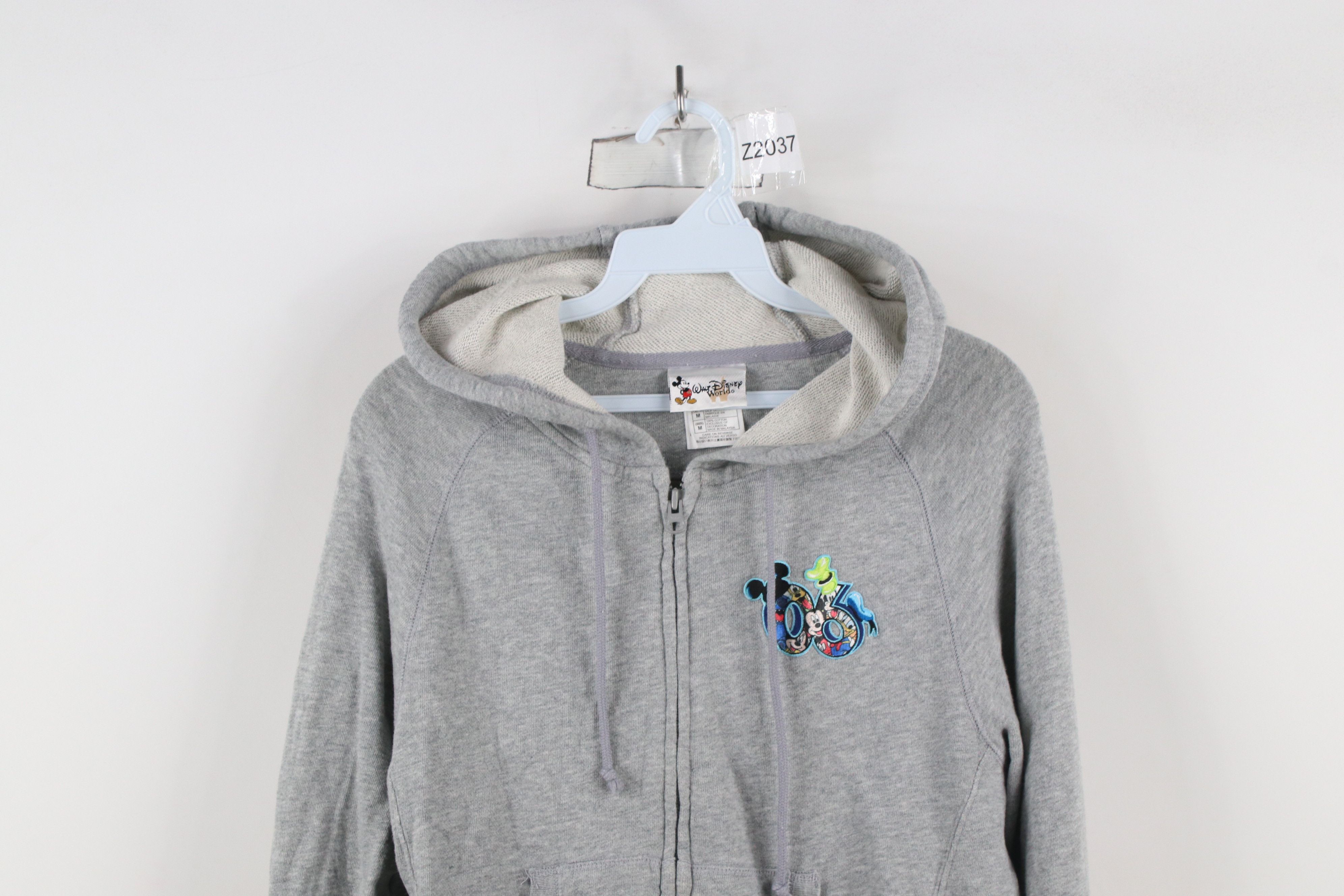 Disney × Vintage Vintage Y2K 2006 Walt Disney World Full Zip Hoodie Gray Size M / US 6-8 / IT 42-44 - 2 Thumbnail