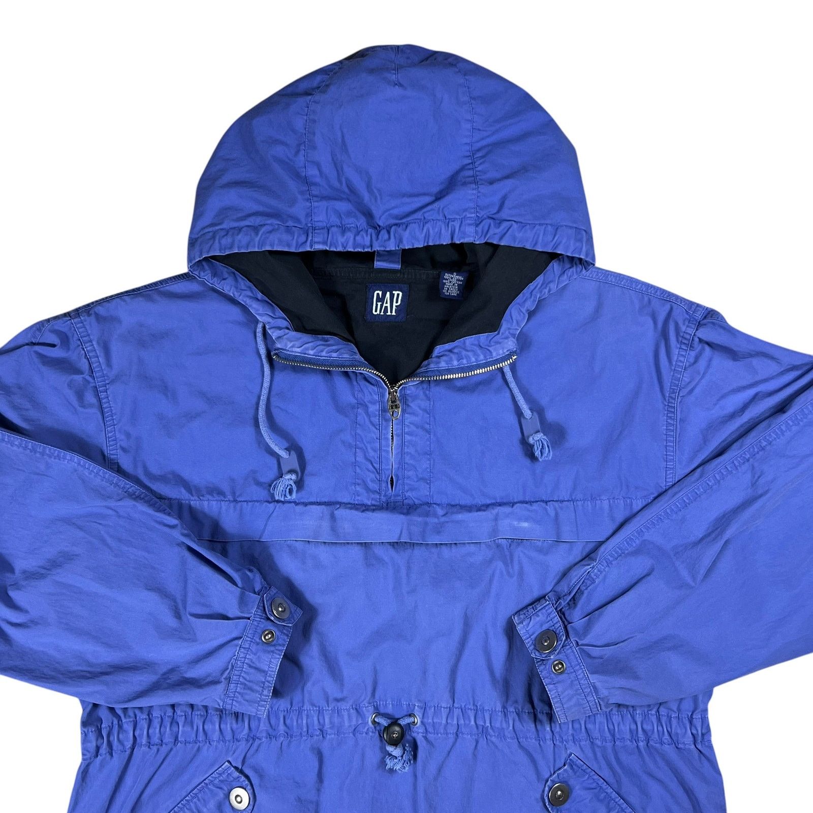 Gap × Vintage 1990s GAP multi pocket 100% cotton faded blue anorak jacket Size US M / EU 48-50 / 2 - 2 Thumbnail