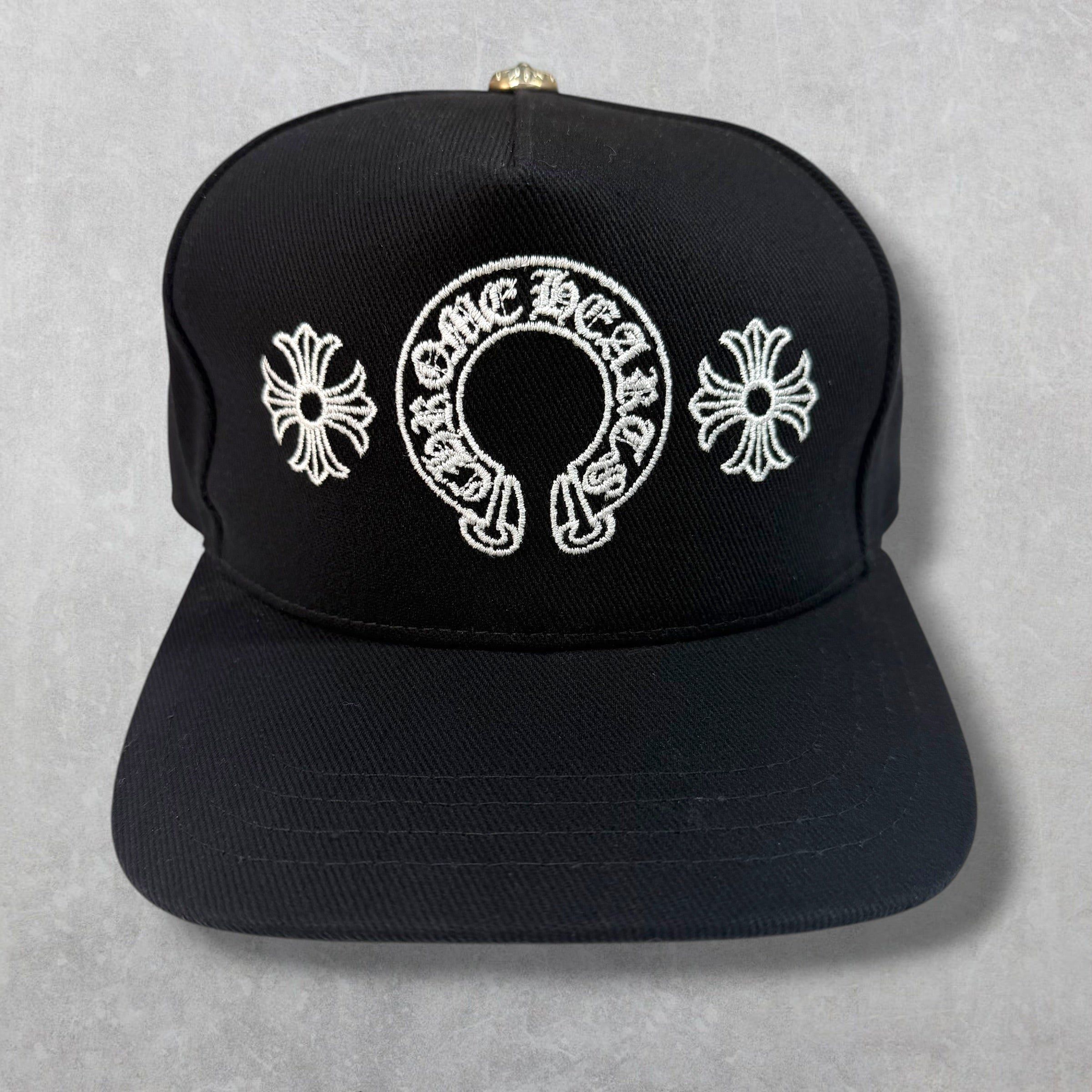 Chrome Hearts Chrome Hearts Horseshoe Denim Baseball Hat Size ONE SIZE - 1 Thumbnail