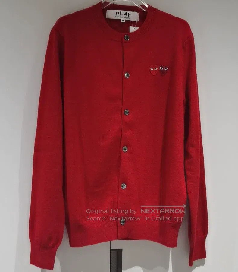 Comme des Garcons Comme des Garcons Red wool cardigan Size M / US 6-8 / IT 42-44 - 1 Thumbnail