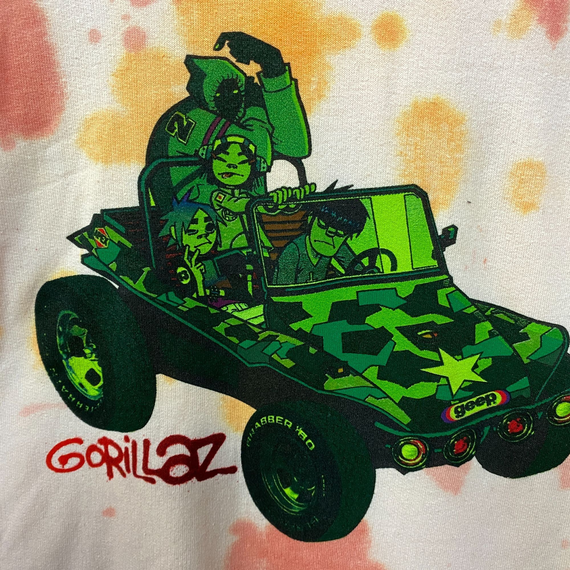 Other Gorillaz Self-Titled Album Cover Tie-Dye Hoodie Size Xl Size US XL / EU 56 / 4 - 4 Thumbnail