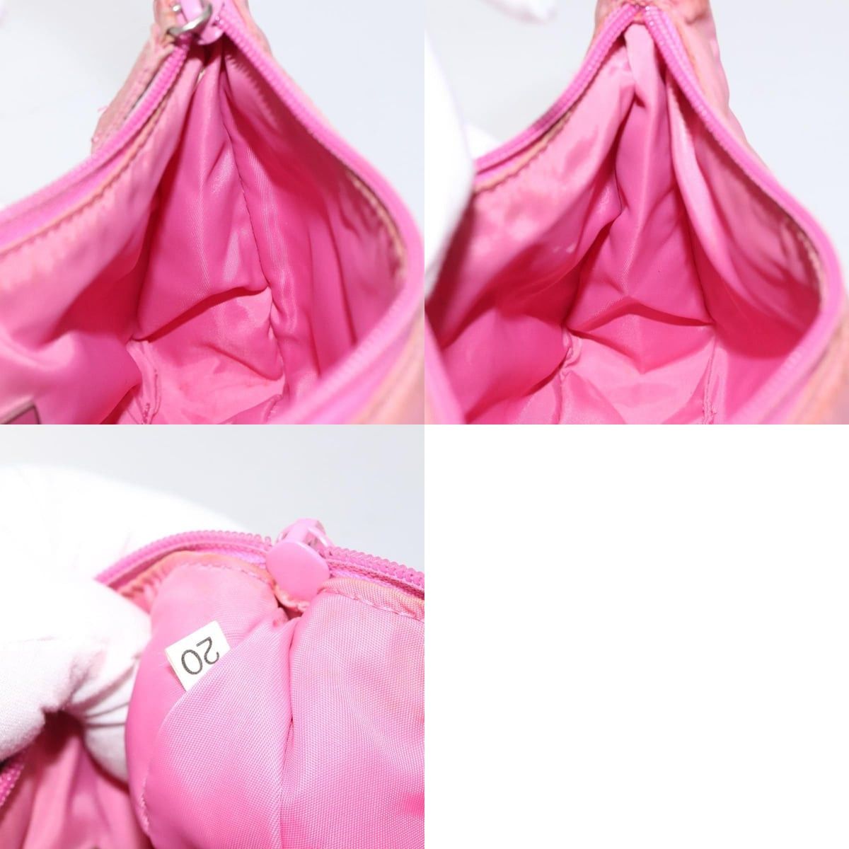 Prada PRADA Hand Bag Nylon Pink Silver Size ONE SIZE - 12 Thumbnail