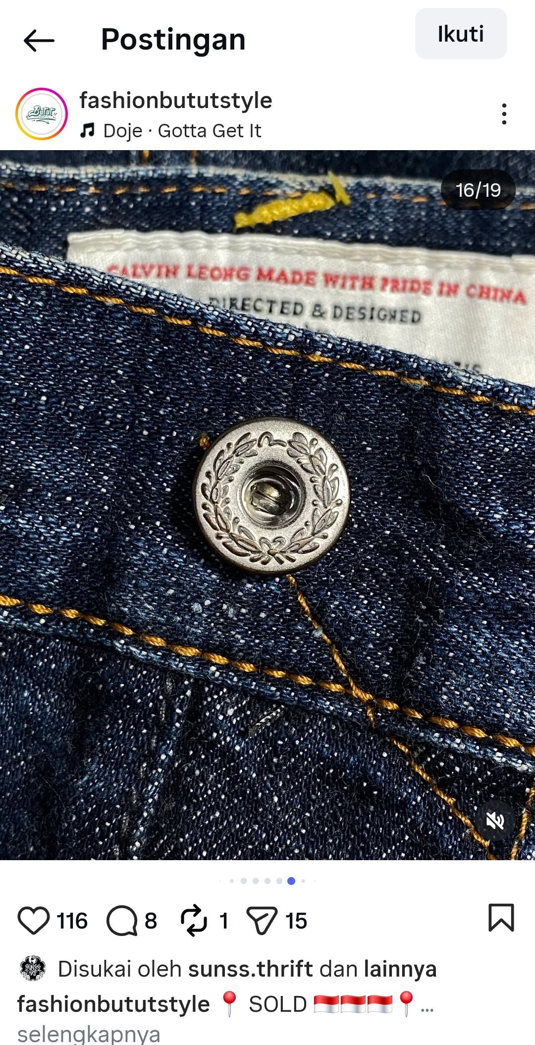 Evisu TRAVIS SCOOT EVISU MULTI POCKET DENIM JEANS LOT 0065 Size US 34 / EU 50 - 11 Thumbnail