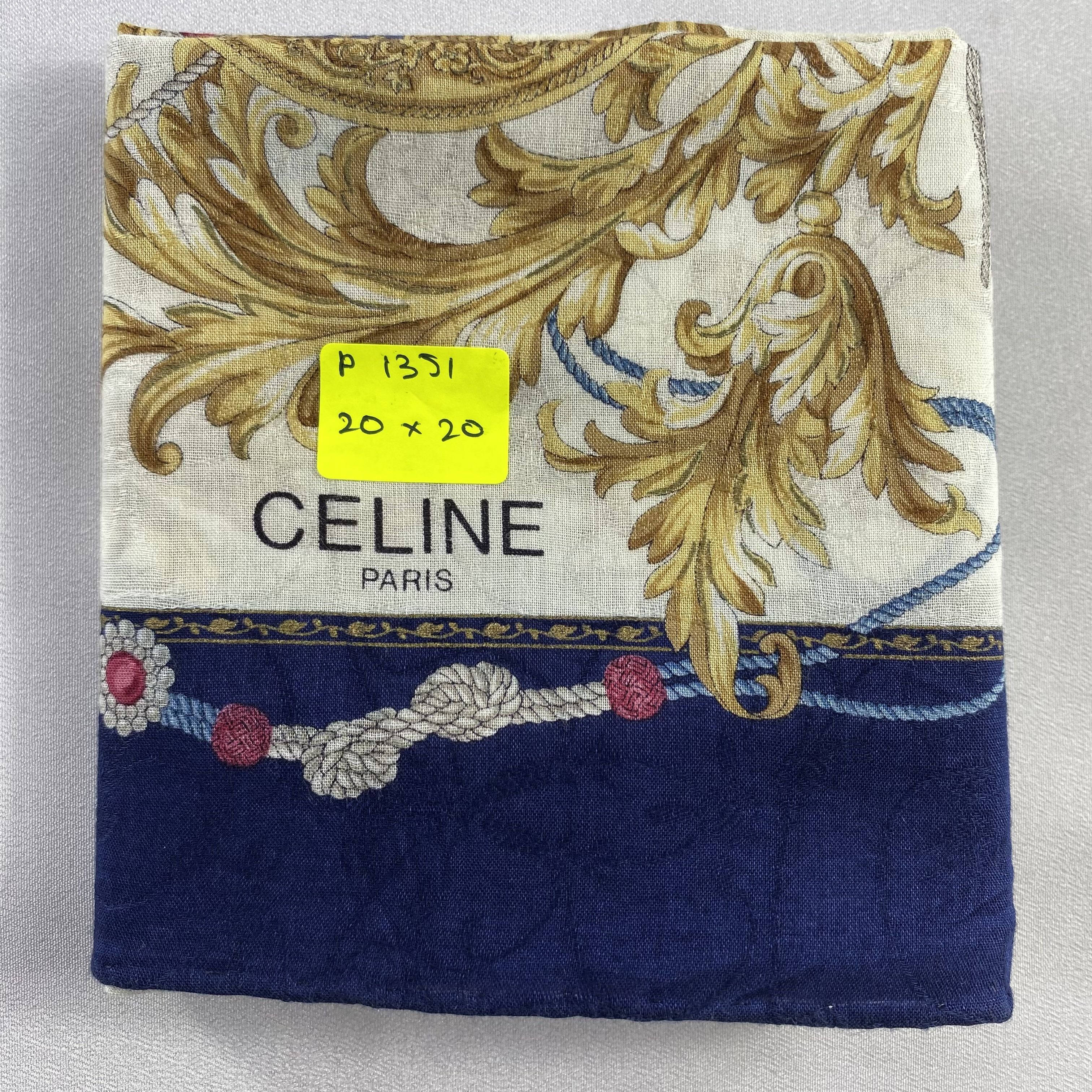 Celine × Vintage Celine Bandana/ Handkerchief / Neckerchief-P1351 Size ONE SIZE - 6 Thumbnail