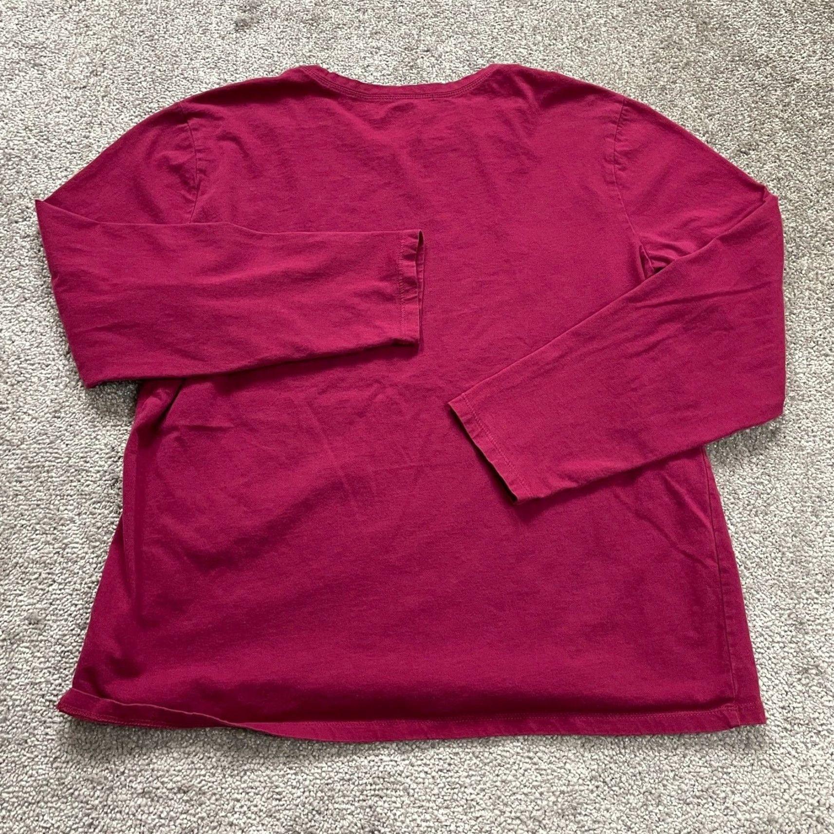 Eddie Bauer Eddie Bauer Shirt Women L Red Round Neck Cotton Long Sleeve Basic Casual Regular Fit Size L / US 10 / IT 46 - 2 Thumbnail