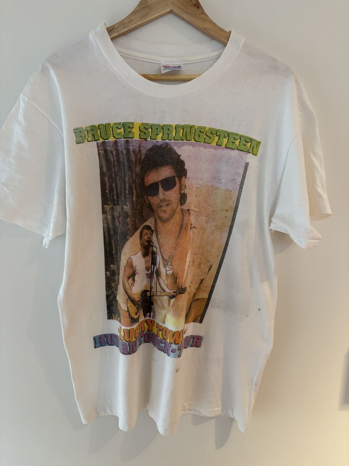 Hanes 1992 Vintage Bruce Springsteen Lucky Town Tee Size US L / EU 52-54 / 3 - 1 Thumbnail