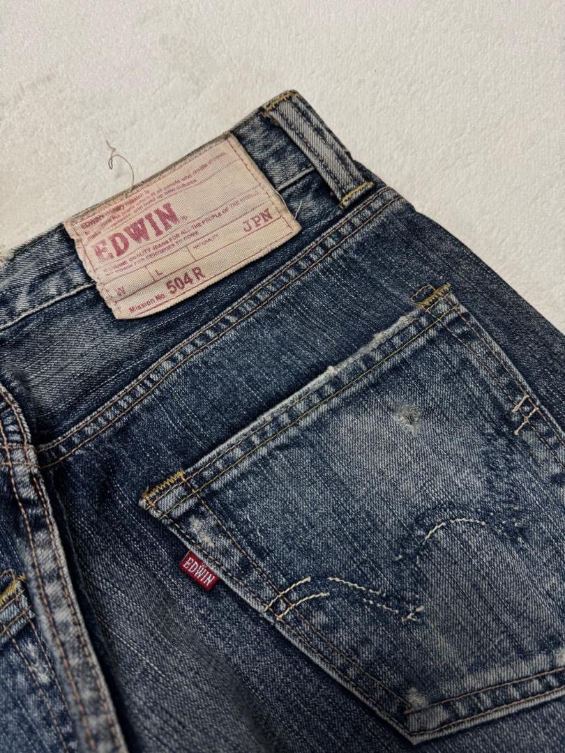 Edwin 💥BAGGY💥90's EDWIN 504R SAND WASHED INSANE DISTRESSED GRUNGE Size US 30 / EU 46 - 20 Thumbnail