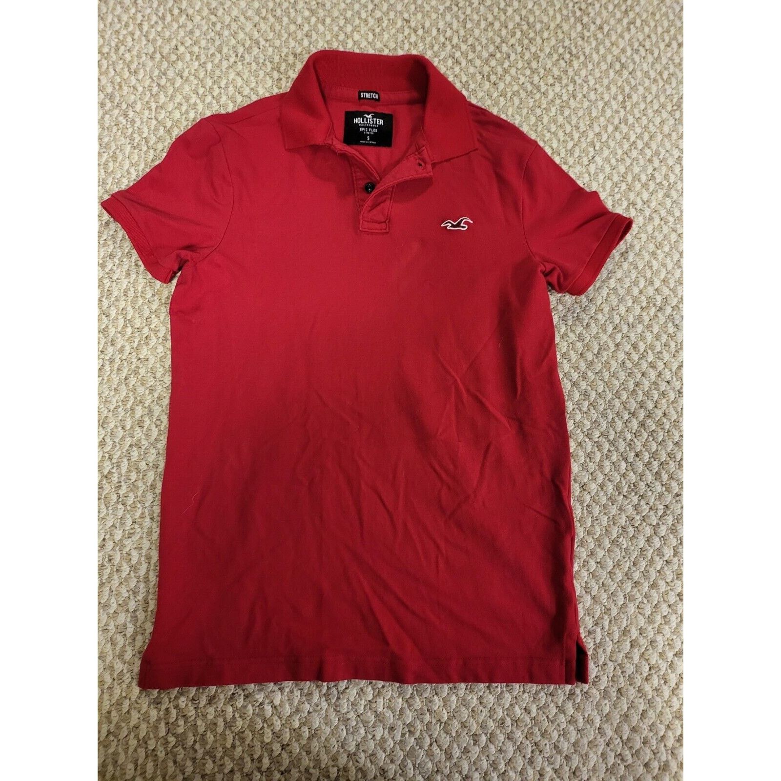 Hollister Hollister stretch, red 3 button mens Short Sleeve Size Small Size US S / EU 44-46 / 1 - 1 Thumbnail