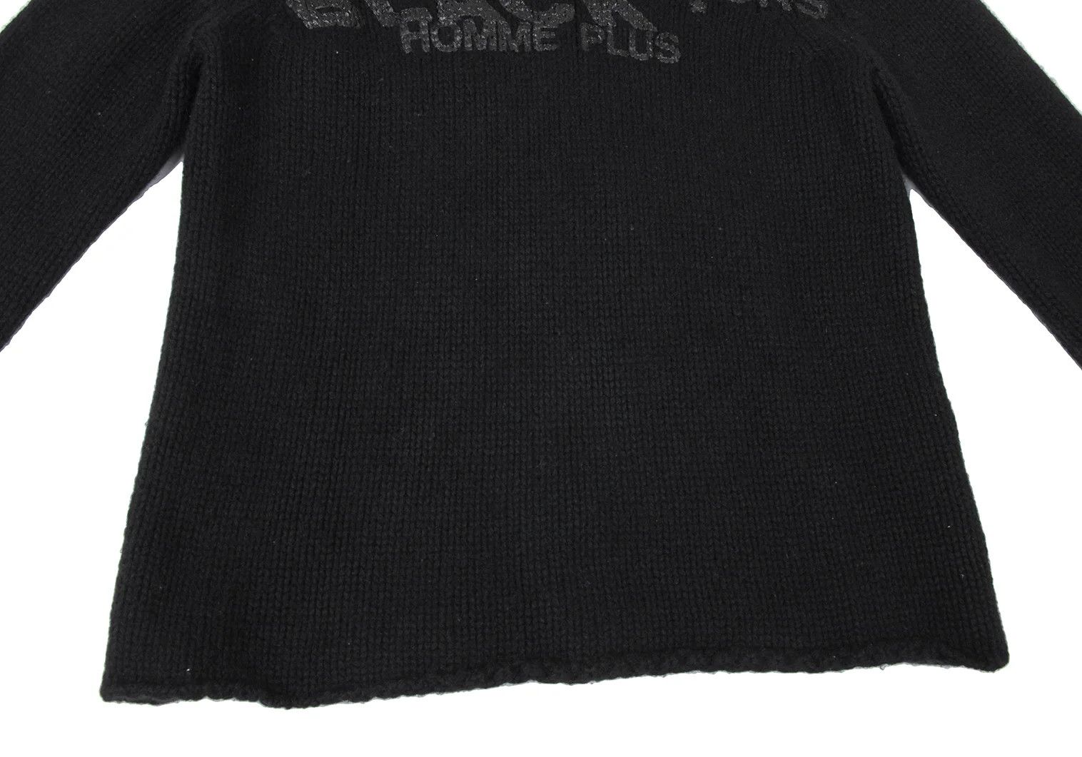 Comme des Garcons Homme Plus Wool Logo Print Knit Sweater in Black, Size M Size US M / EU 48-50 / 2 - 7 Thumbnail