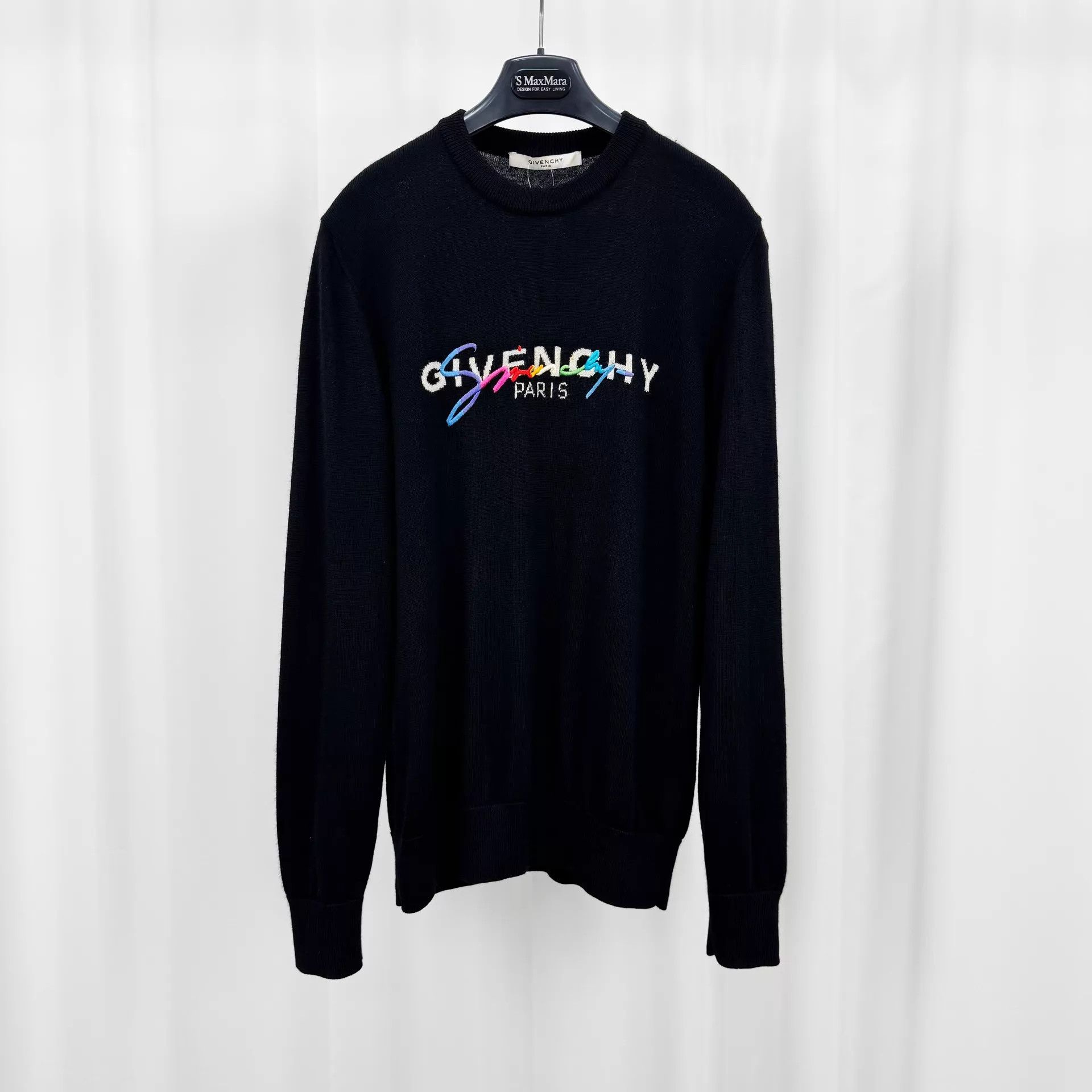 Givenchy GVC Rainbow Embroidered Logo Wool Sweater S 95New Size S / US 4 / IT 40 - 1 Thumbnail