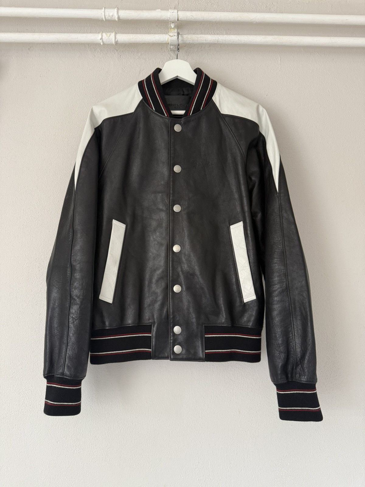 Givenchy Givenchy Calfskin Varsity Jacket with Embroidered Logo Size US L / EU 52-54 / 3 - 1 Thumbnail