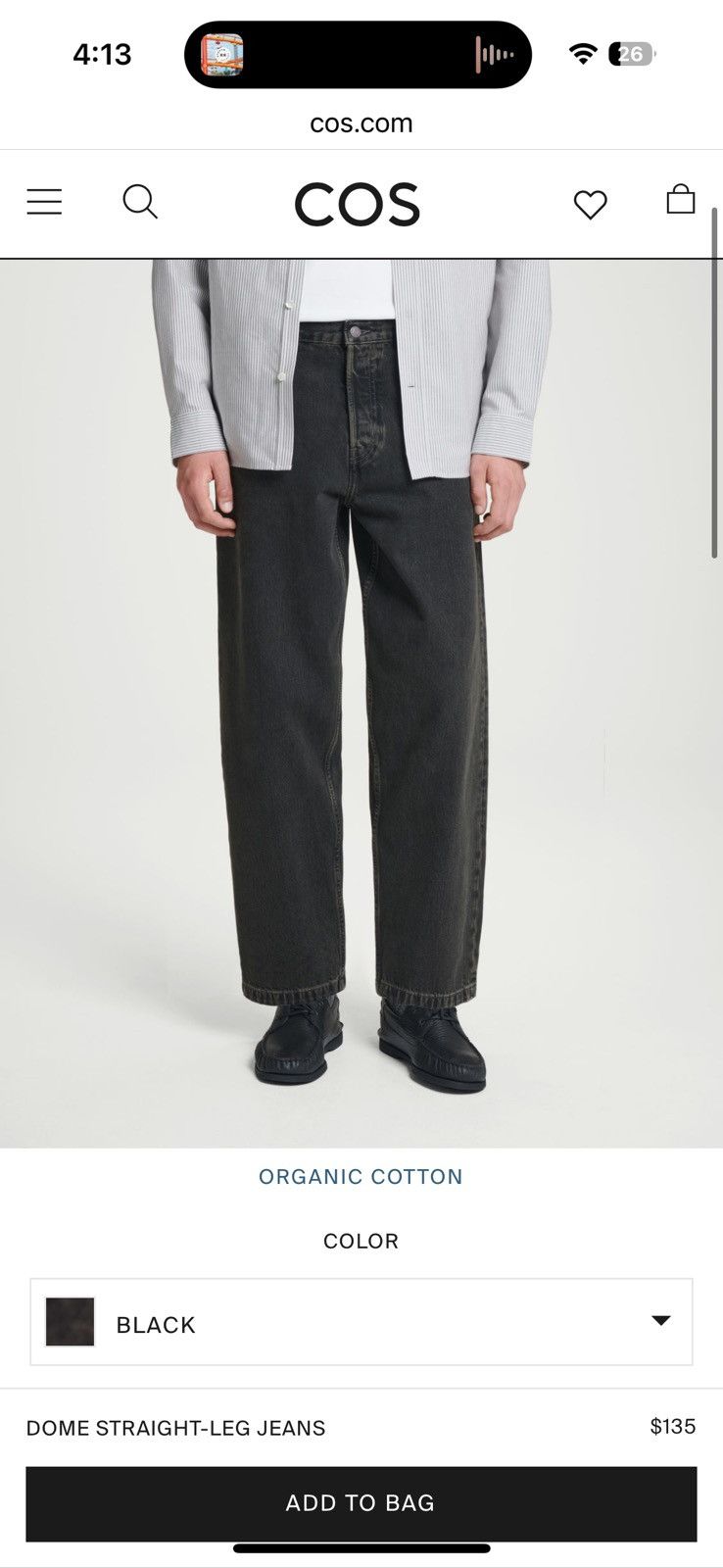 Cos Cos Dome Straight Leg Jeans Size US 33 - 2 Thumbnail