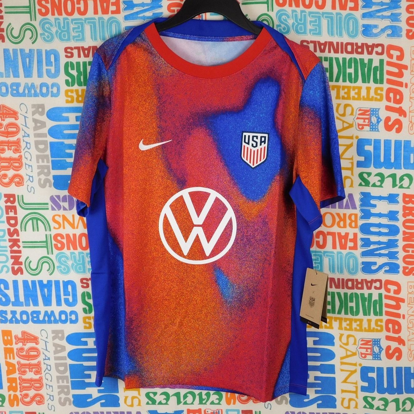 Nike US Soccer Pre Match Jersey Size L 2024 USMNT NWT