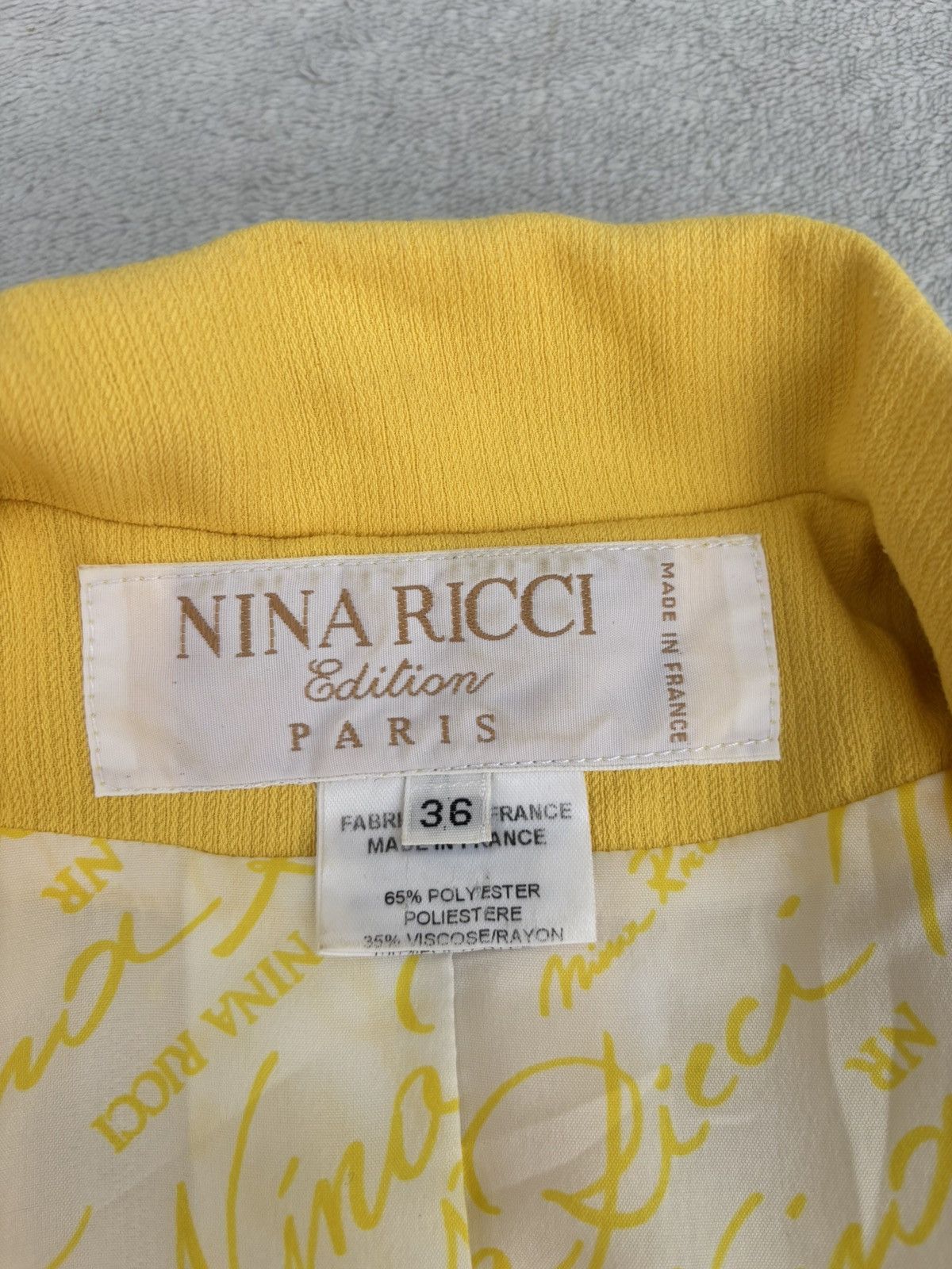 Nina Ricci 1980s Nina Ricci Archival Blazer Size XS / US 0-2 / IT 36-38 - 10 Thumbnail