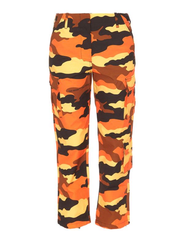 Off-White o1y1225 Cargo Casual Pant in Multicolor Size 26" / US 2 / IT 38 - 1 Thumbnail