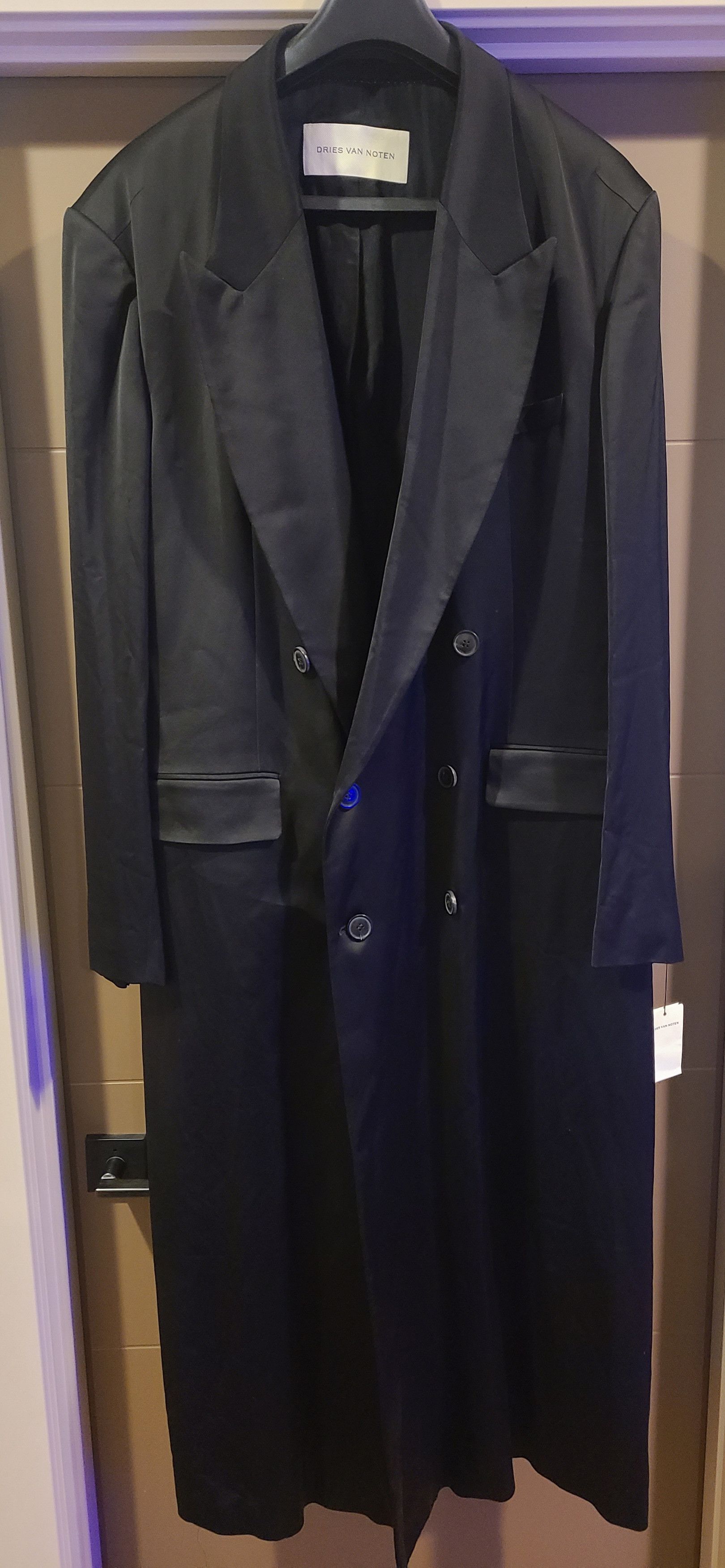Dries Van Noten Dries Van Noten Black Oversized Double-Breasted Coat Size US L / EU 52-54 / 3 - 1 Thumbnail