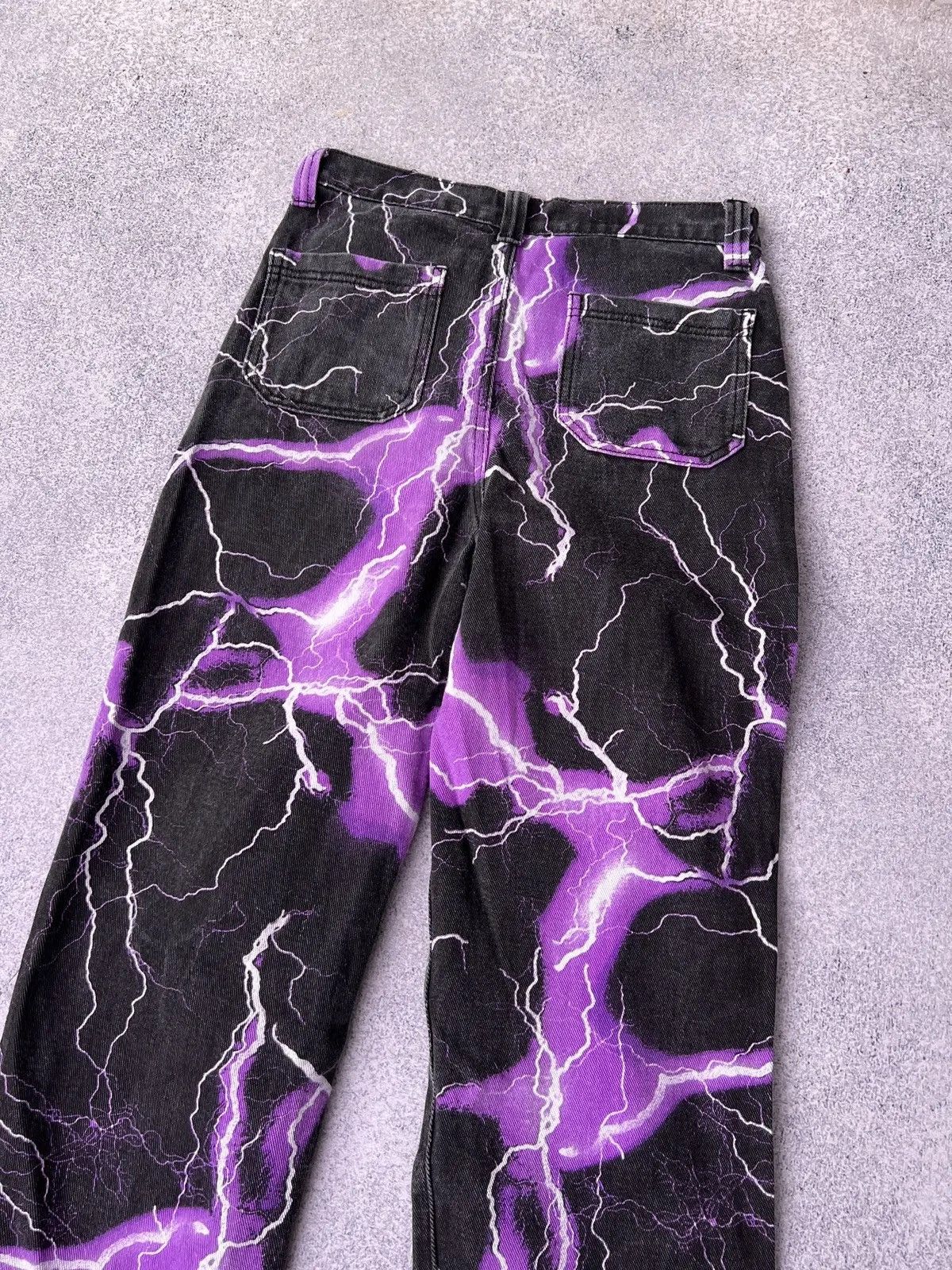 Jaded London × Vintage Vintage Jaded London women’s Purple Lightning Skate jeans Size 28" / US 6 / IT 42 - 10 Thumbnail