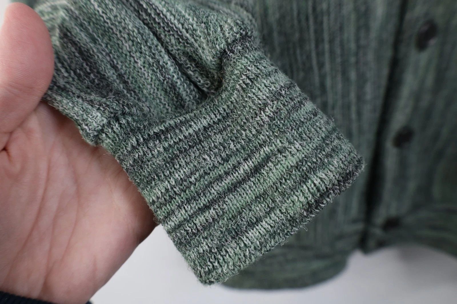 Vintage Vintage 60s 70s Knit Kurt Cobain Cardigan Sweater Green USA Size US M / EU 48-50 / 2 - 6 Thumbnail