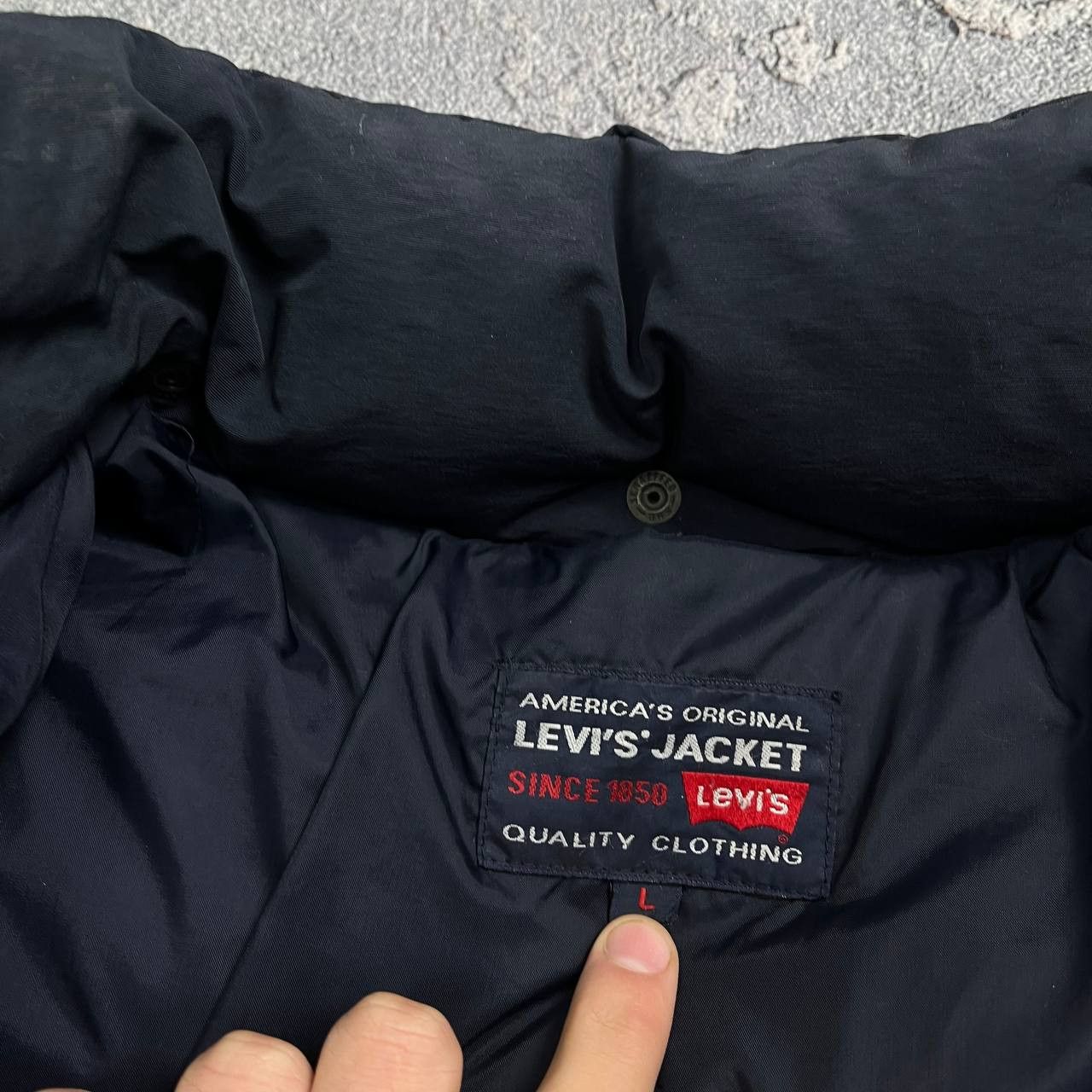 Levi's Vintage Clothing Men’s Vintage Levi’s Down Jacket Puffer Black Nylon Size L Size US L / EU 52-54 / 3 - 14 Thumbnail